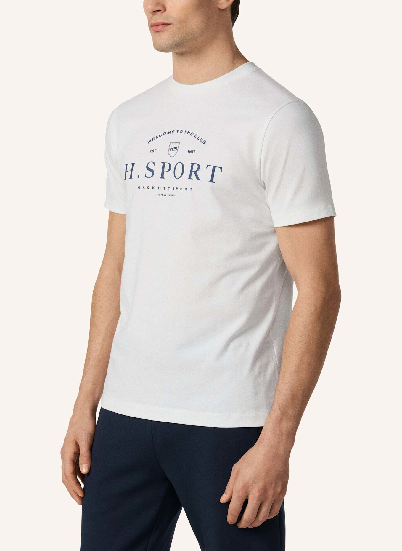 HACKETT LONDON T-Shirt HS SCRIPT TEE: WEISS
