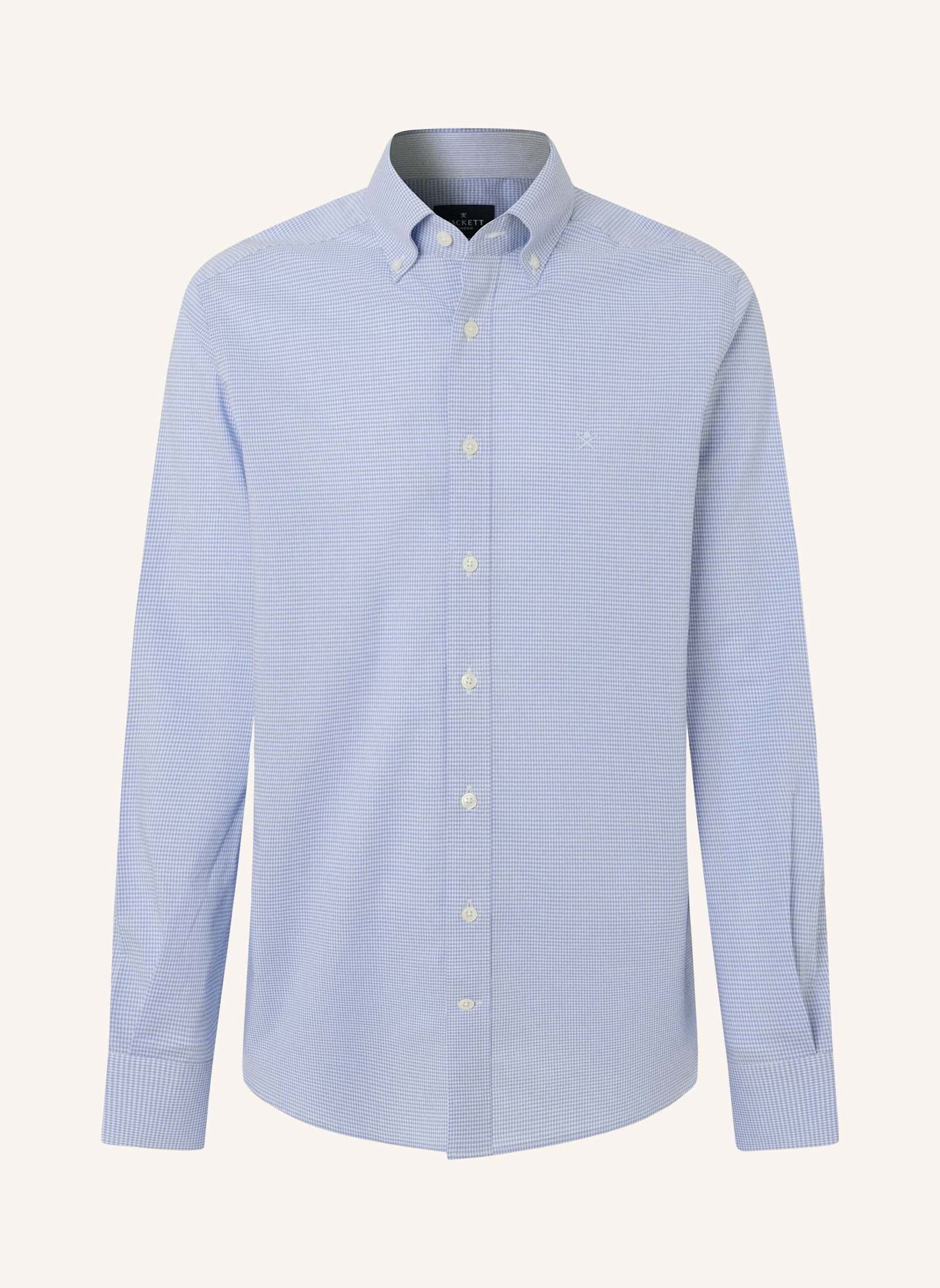 HACKETT LONDON Freizeithemd BI STRETCH GINGHAM: HELLBLAU
