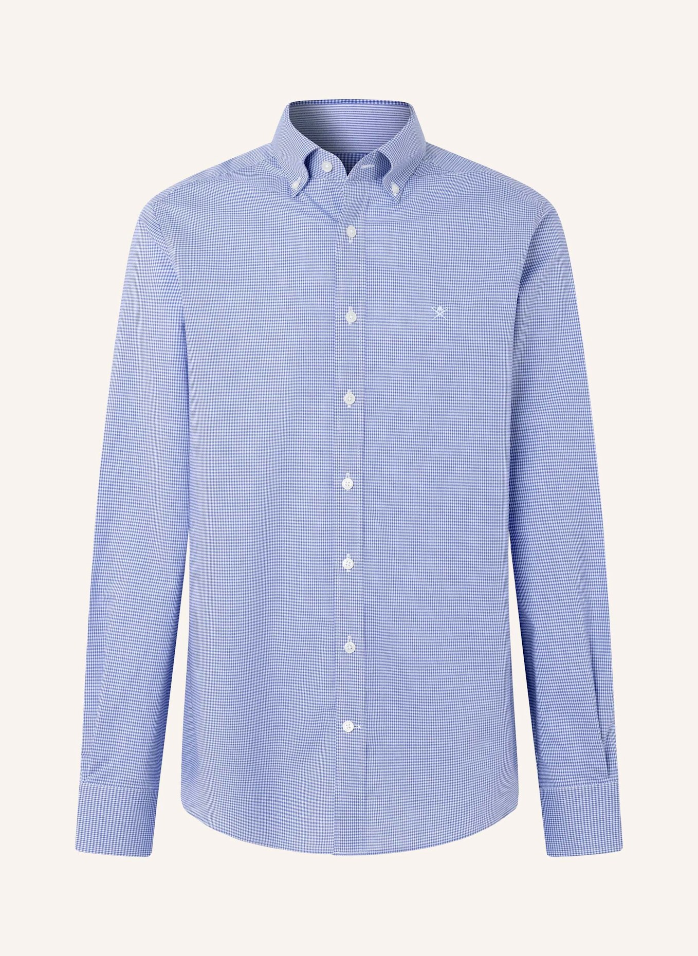 HACKETT LONDON Freizeithemd BI STRETCH GINGHAM: DUNKELBLAU