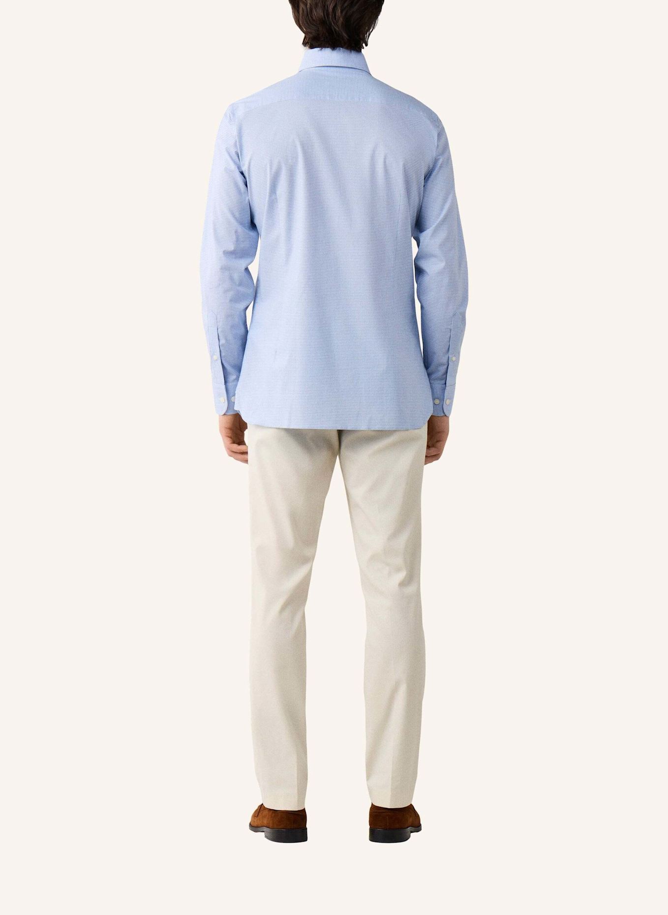 HACKETT LONDON Freizeithemd BI STRETCH GINGHAM: HELLBLAU