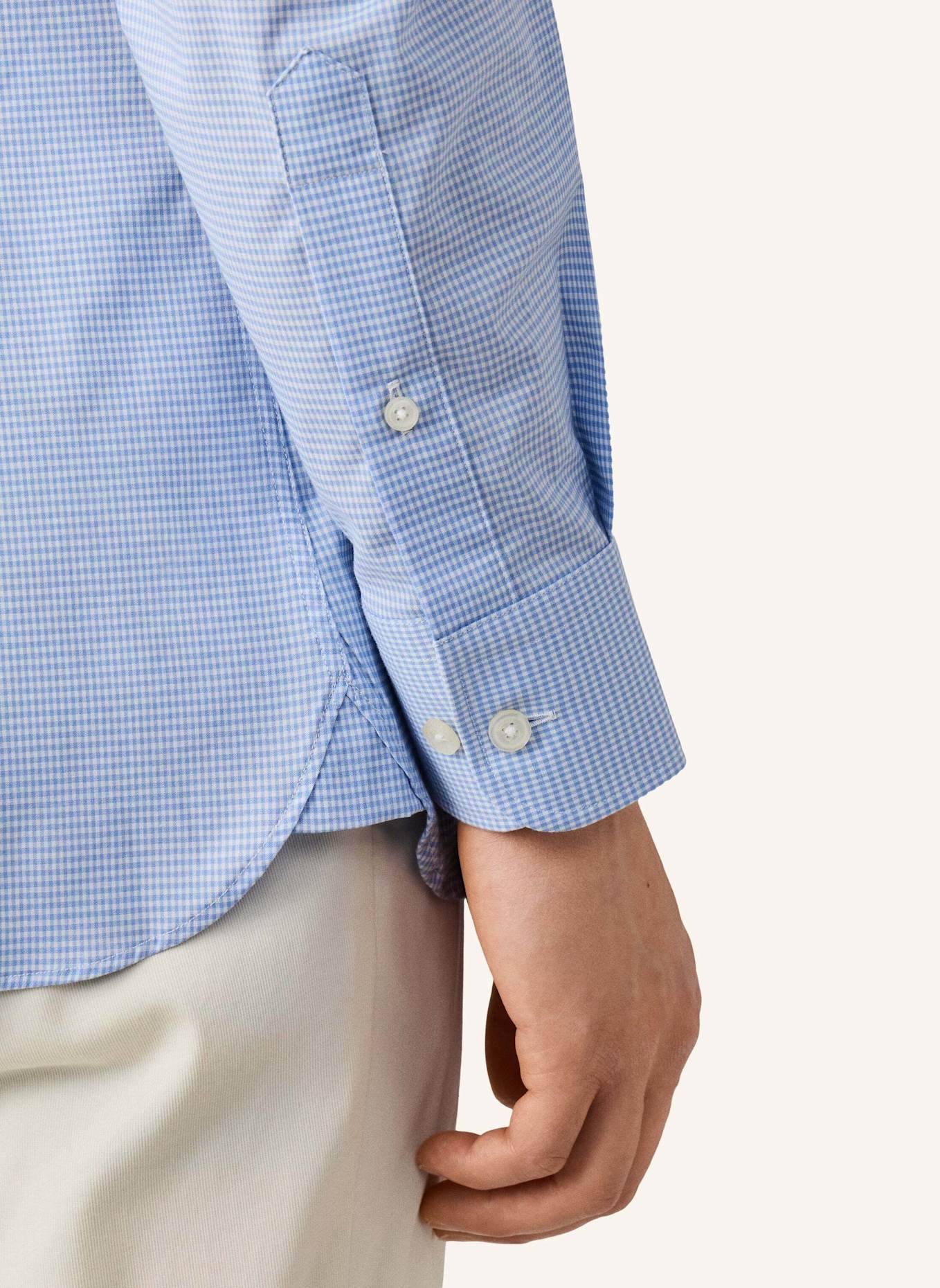 HACKETT LONDON Freizeithemd BI STRETCH GINGHAM: HELLBLAU