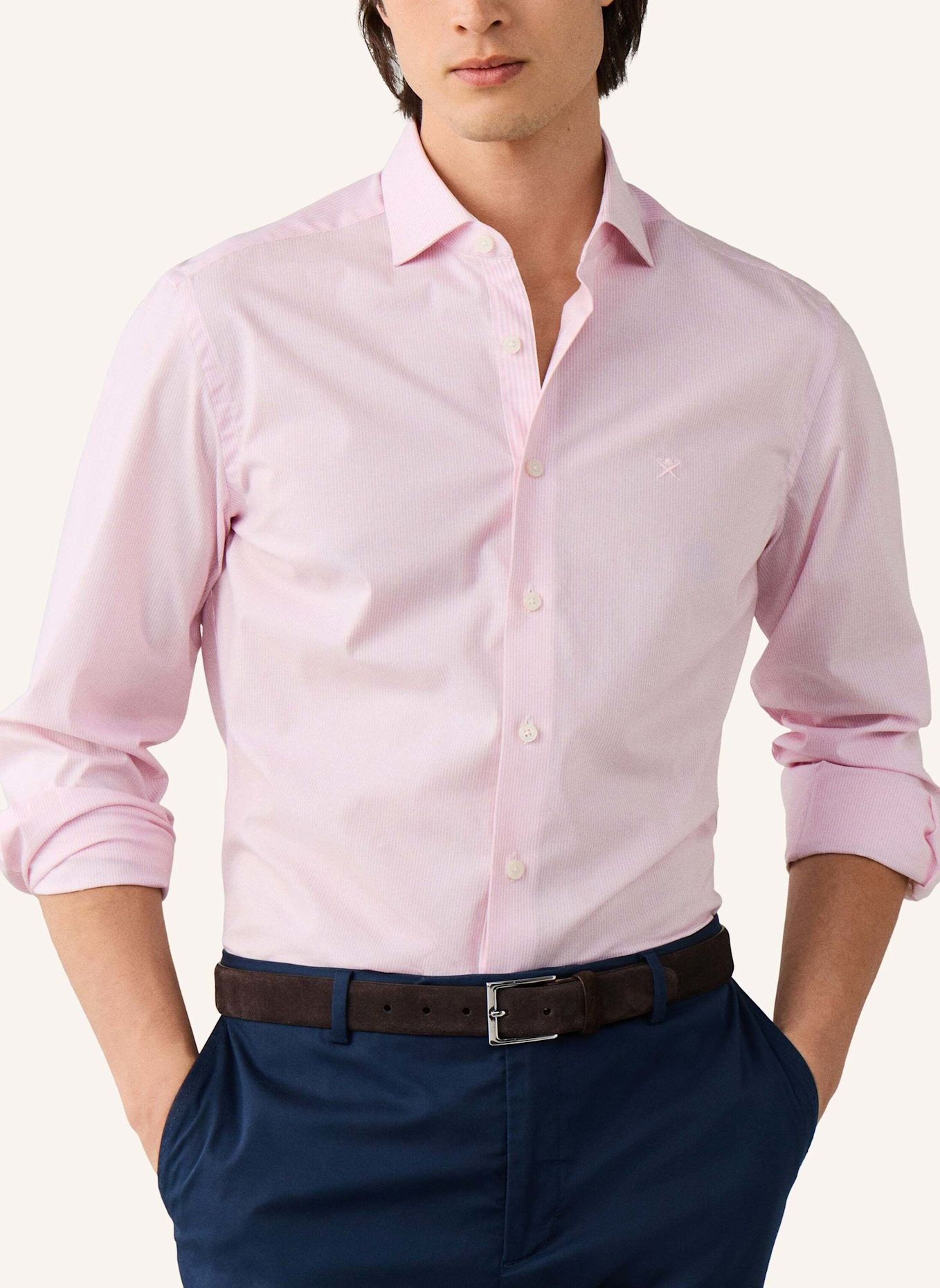 HACKETT LONDON Freizeithemd BI STRETCH BENGAL: ROSA