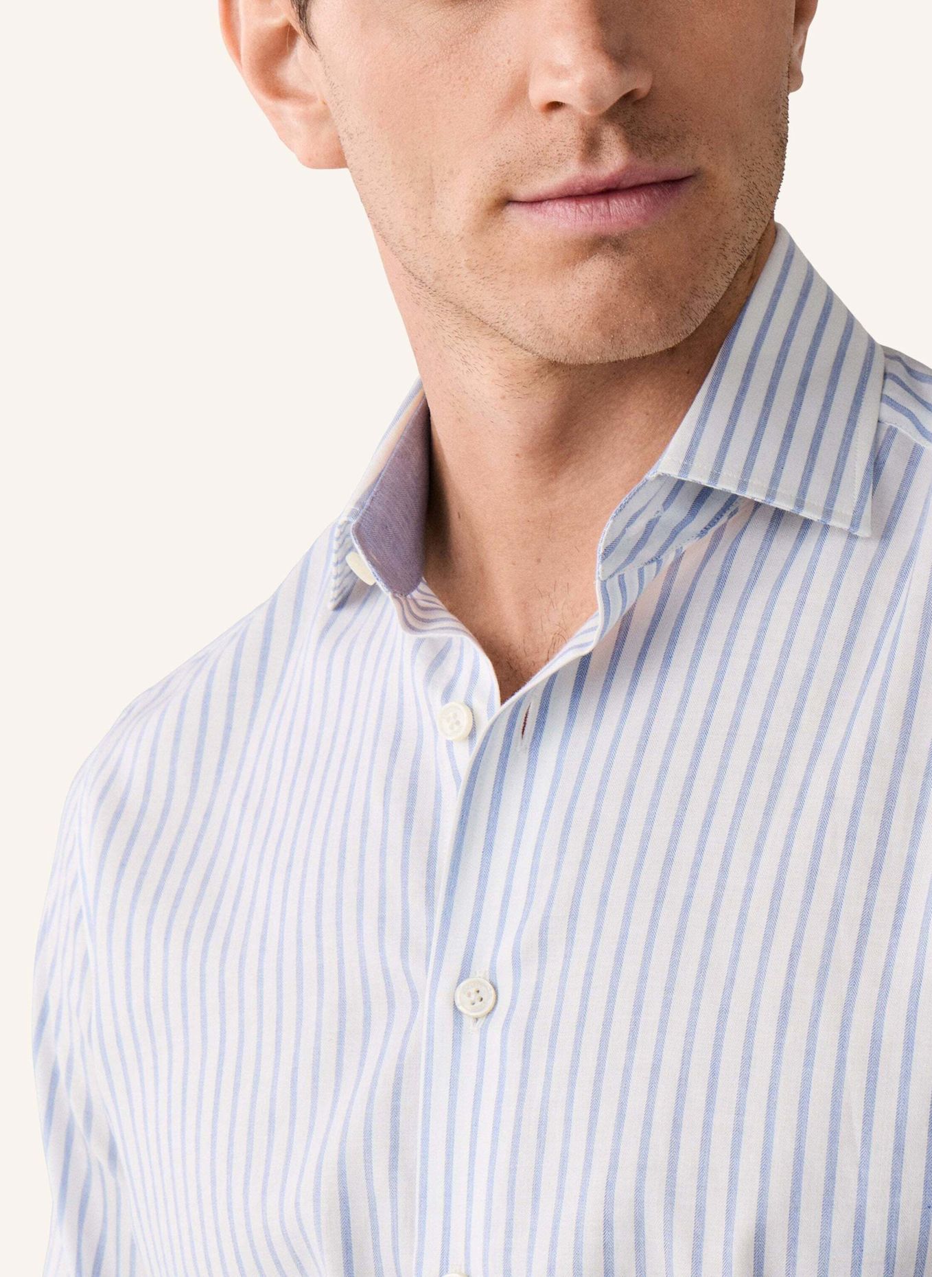 HACKETT LONDON Freizeithemd WIDE STRIPE: HELLBLAU