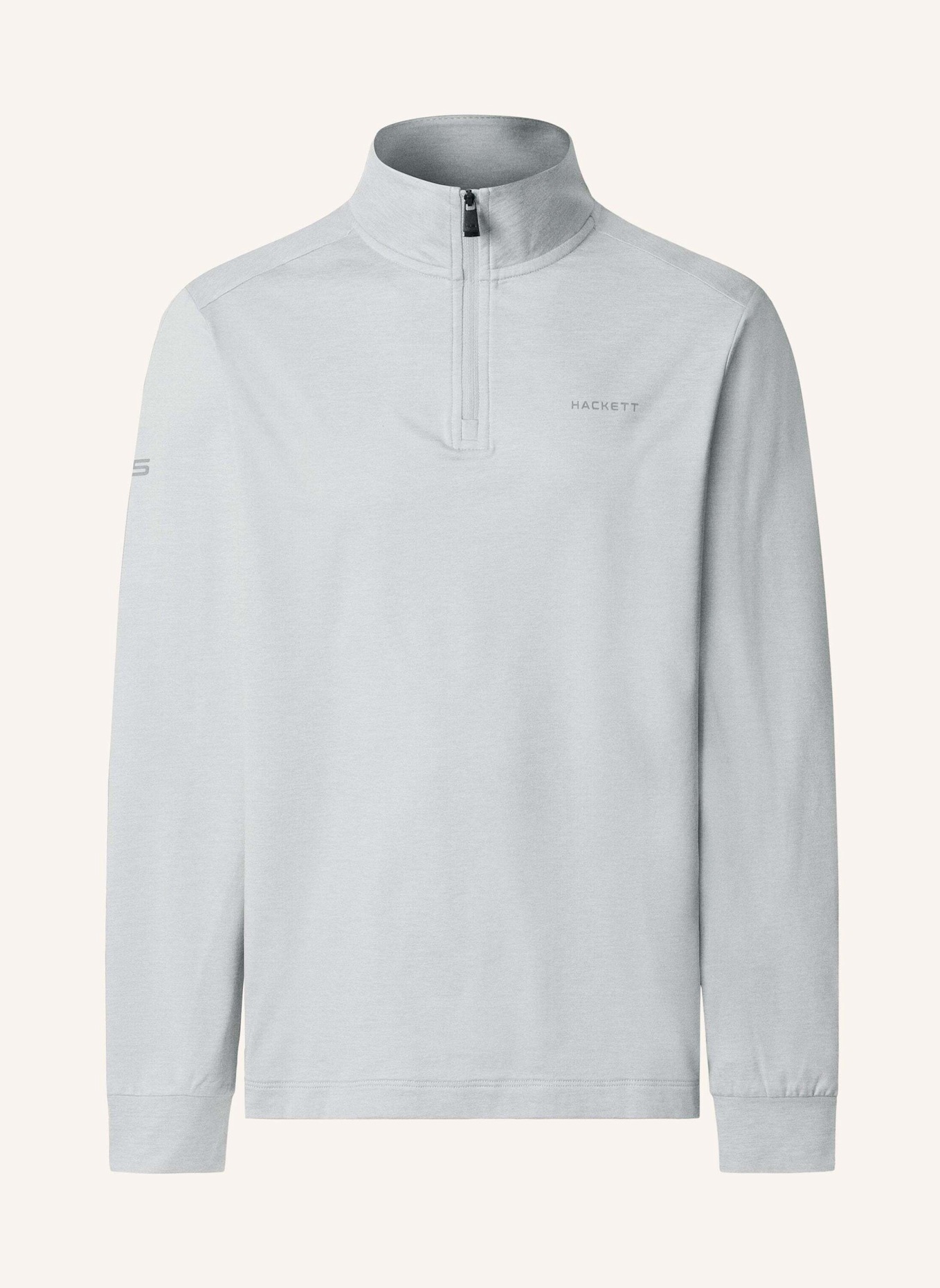 HACKETT LONDON Poloshirt HS STRIKE QTR ZIP: GRAU