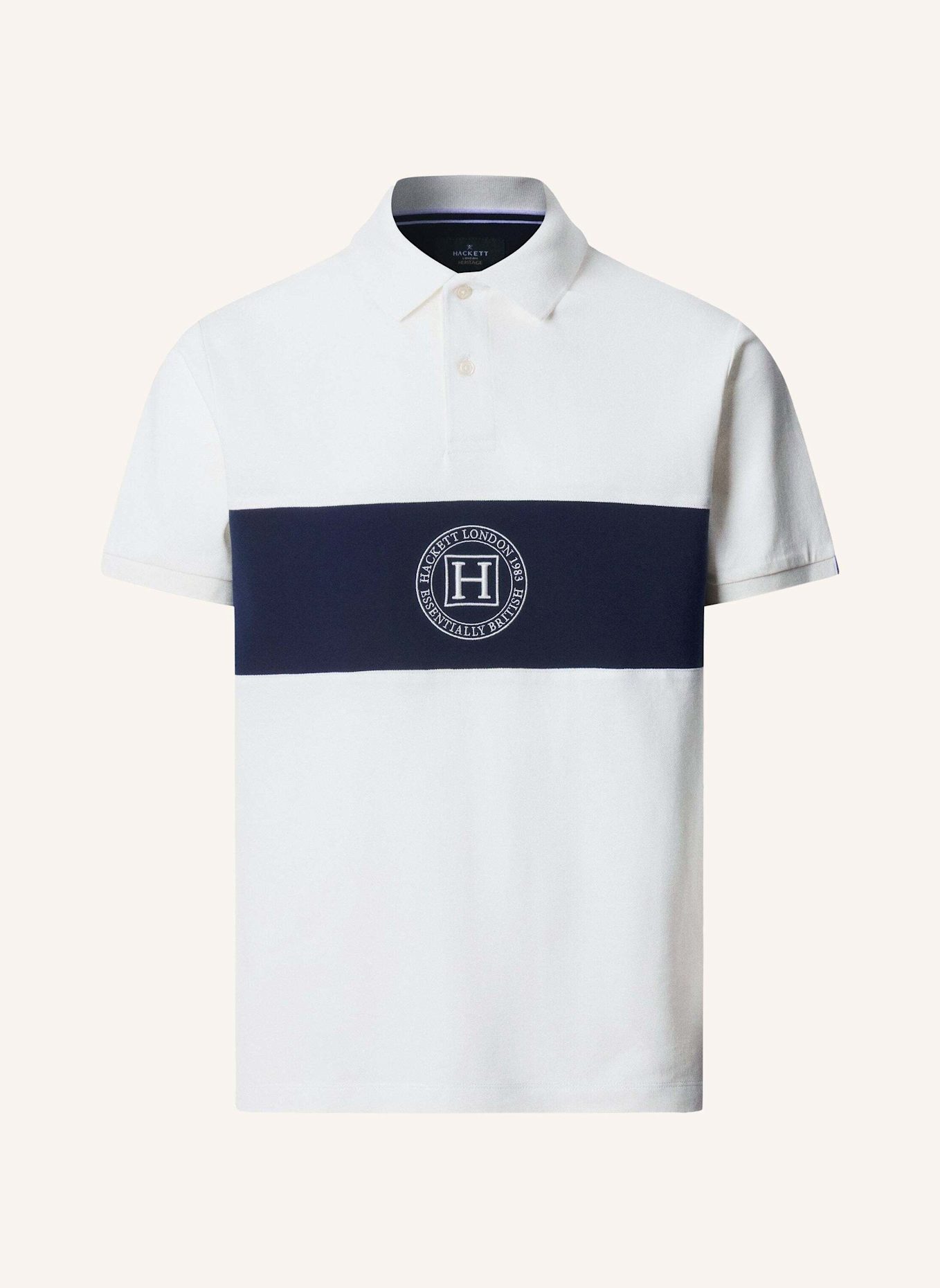 HACKETT LONDON Poloshirt HERITAGE H PANEL: CREME