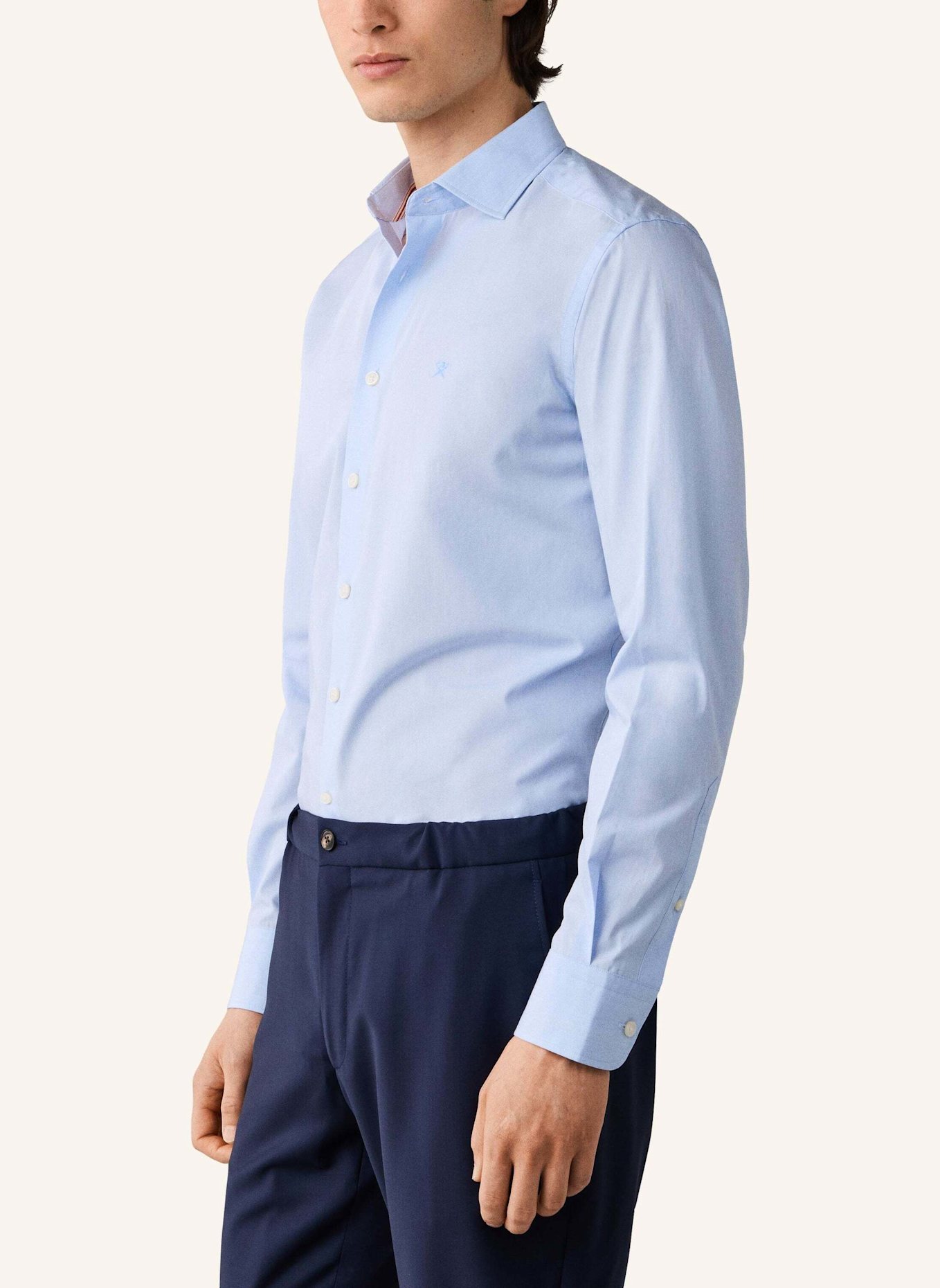 HACKETT LONDON Freizeithemd HAIRLINE ENG STRIPE: HELLBLAU
