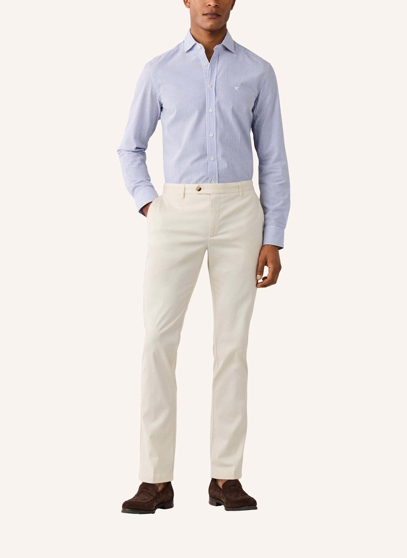 HACKETT LONDON Freizeithemd SEERSUCKER BENGAL STR: BLAU