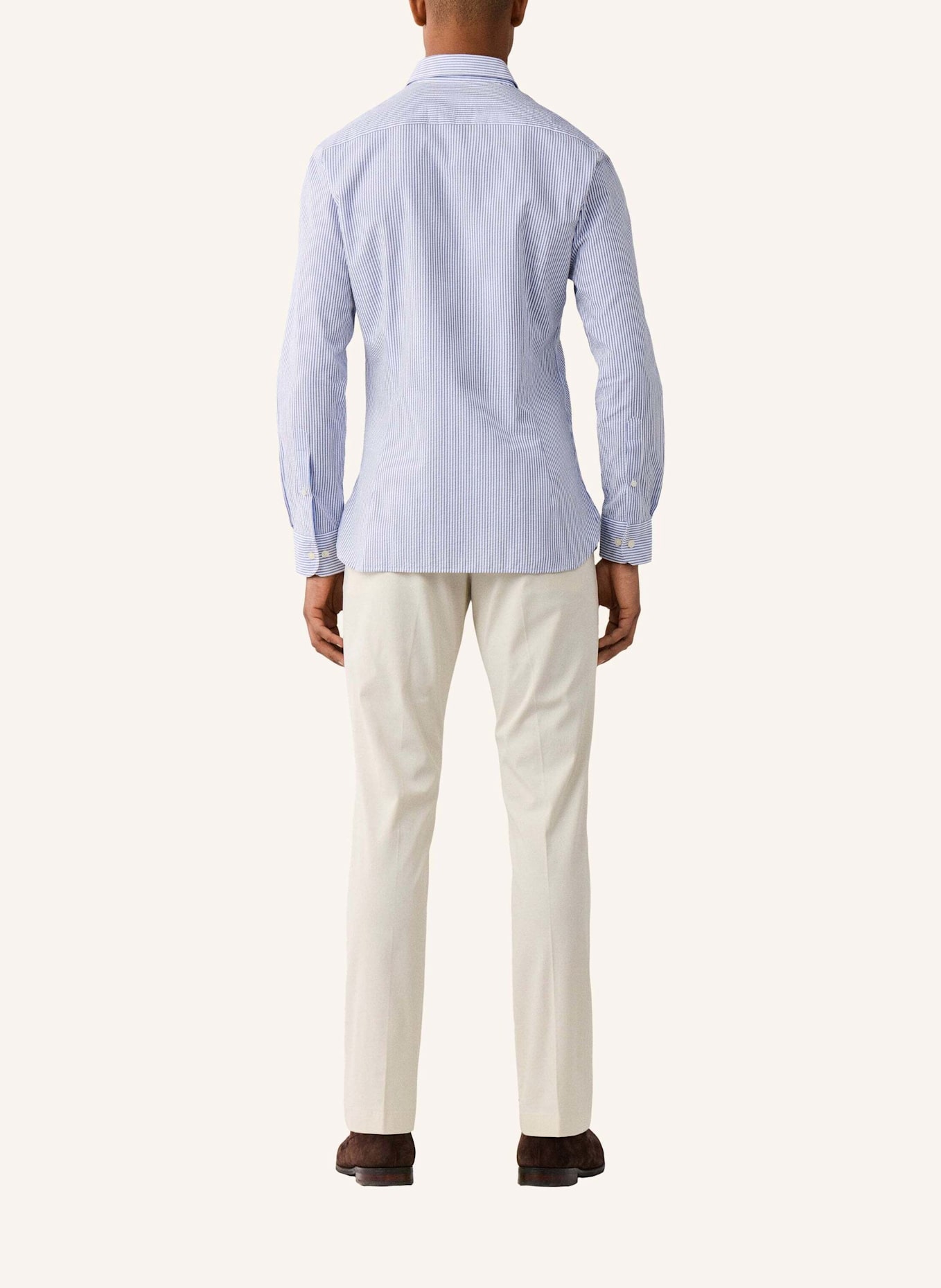 HACKETT LONDON Freizeithemd SEERSUCKER BENGAL STR: BLAU