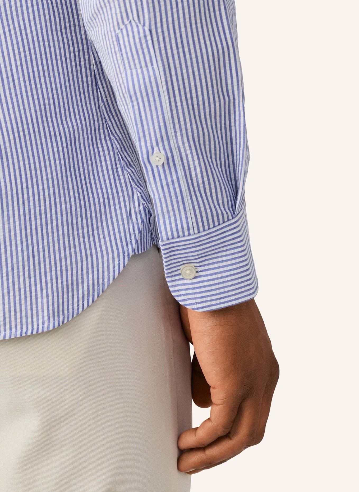 HACKETT LONDON Freizeithemd SEERSUCKER BENGAL STR: BLAU
