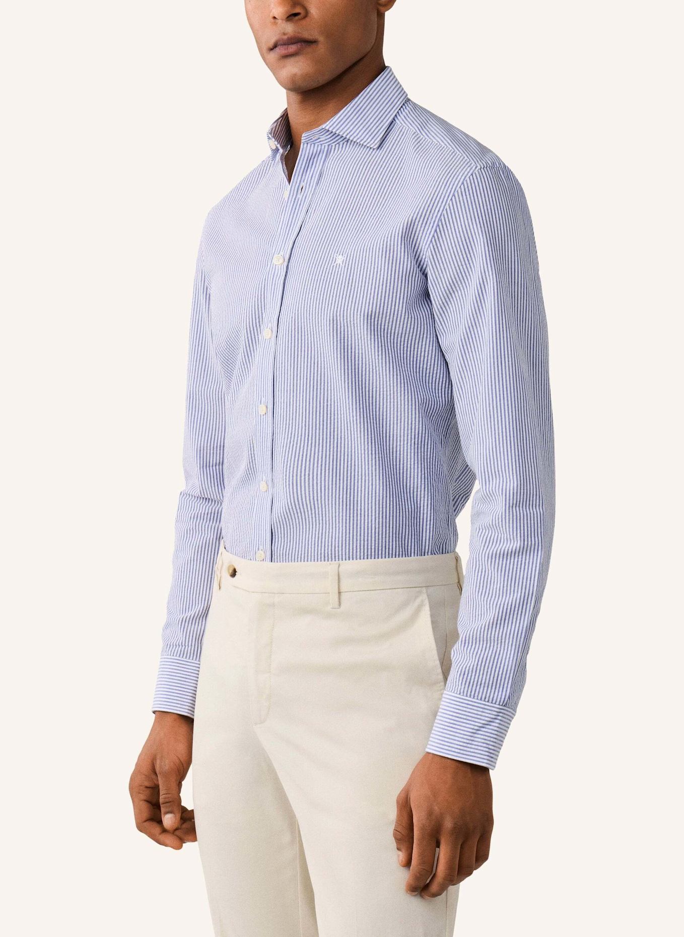 HACKETT LONDON Freizeithemd SEERSUCKER BENGAL STR: BLAU