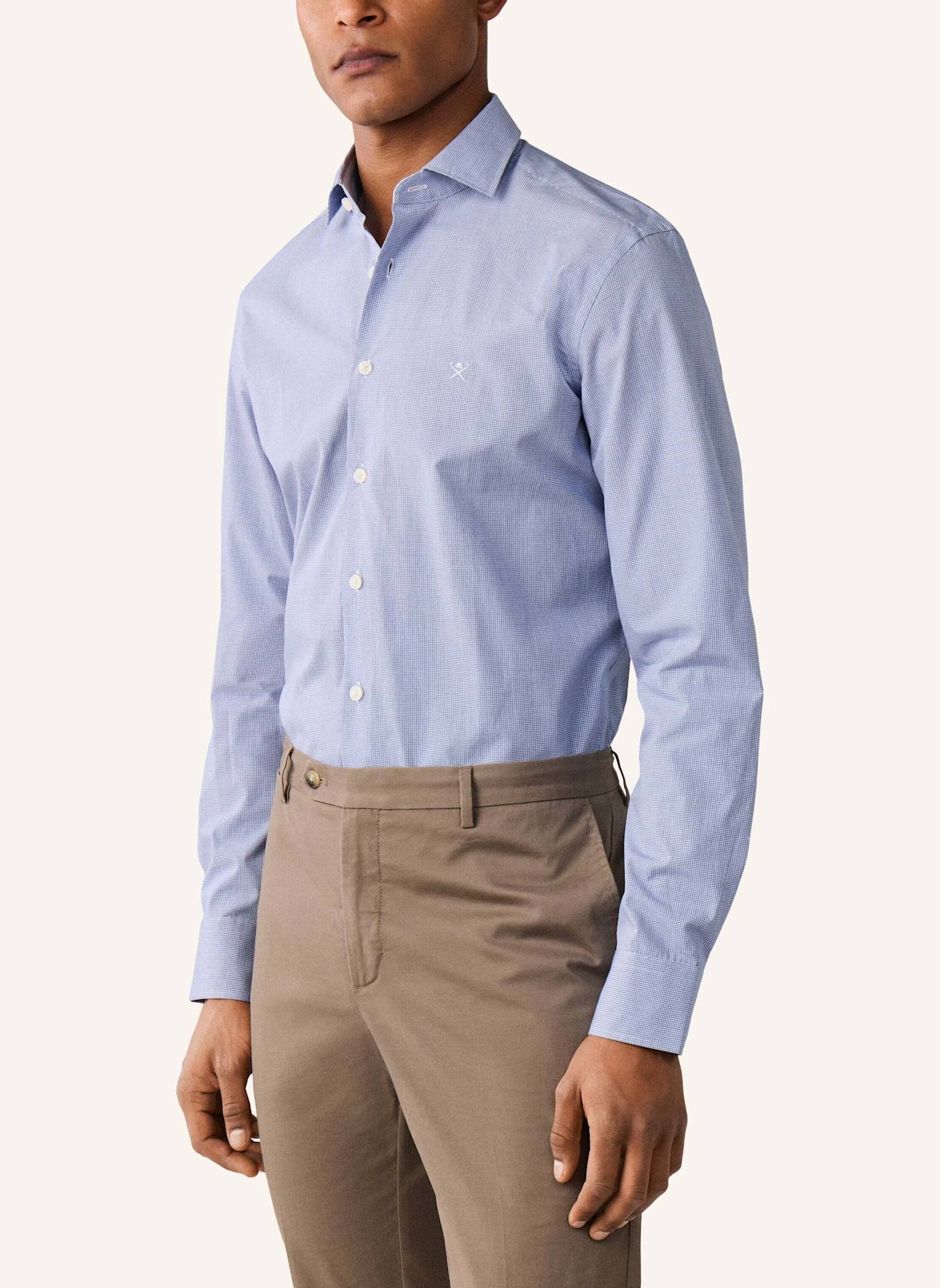 HACKETT LONDON Freizeithemd CITY GINGHAM: DUNKELBLAU
