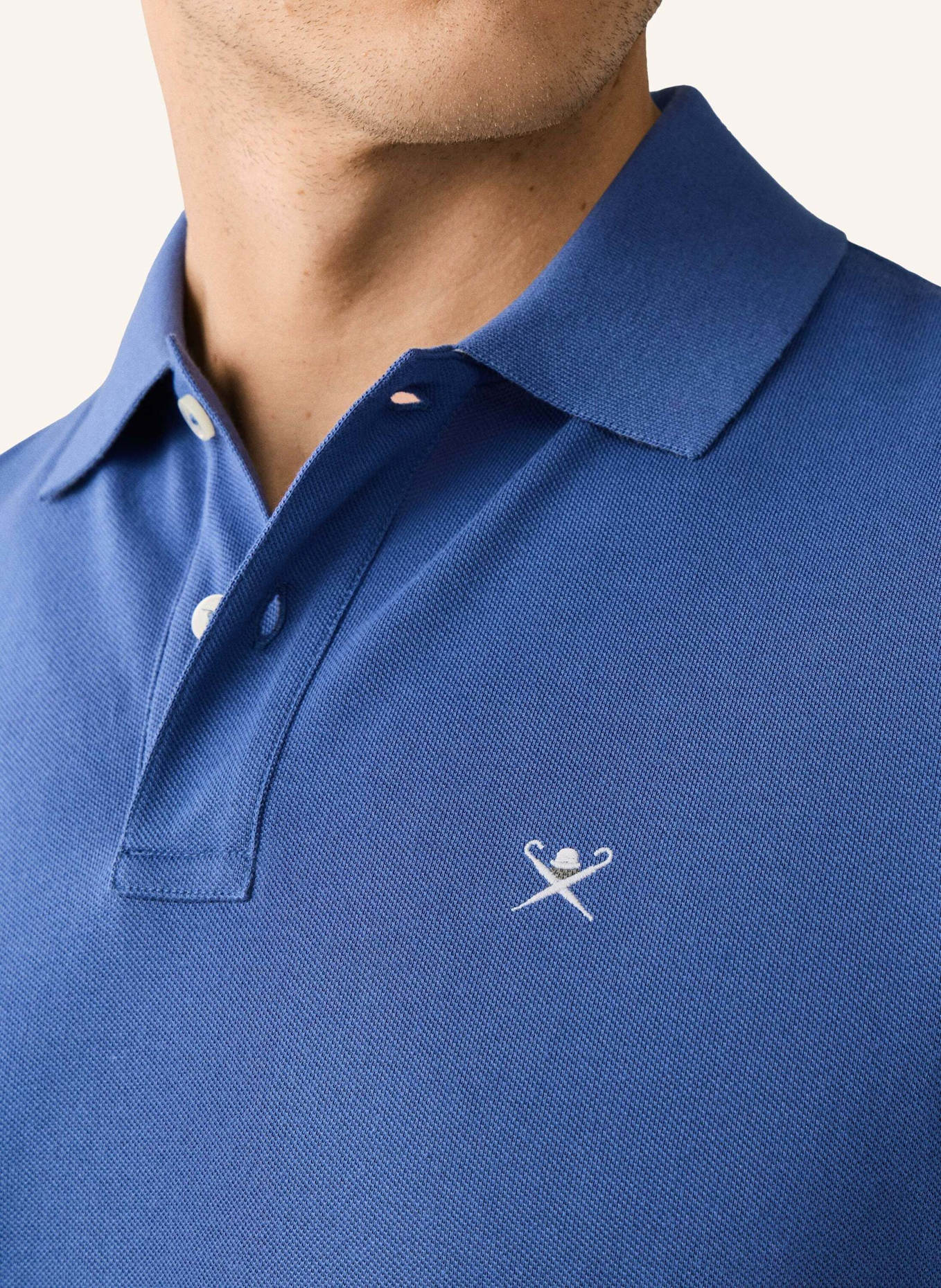 HACKETT LONDON Poloshirt SLIM FIT LOGO: BLAU