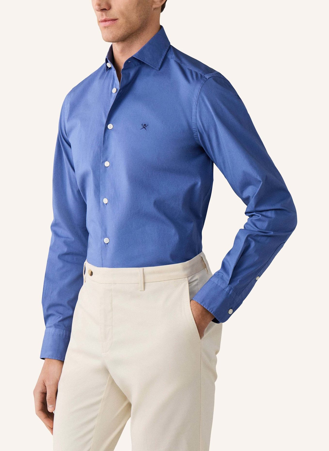 HACKETT LONDON Freizeithemd ESS STRETCH POP: BLAU