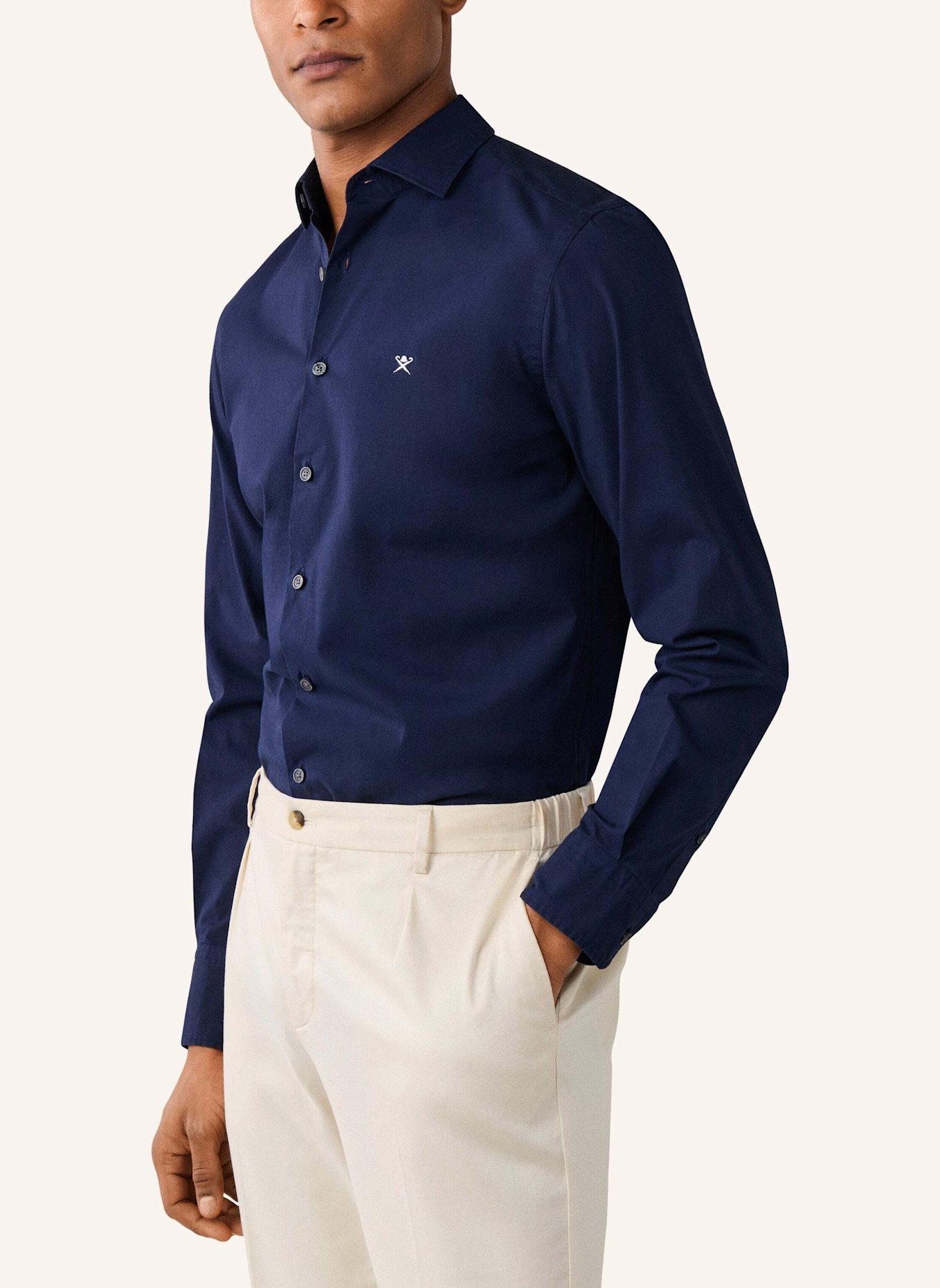 HACKETT LONDON Freizeithemd ESS STRETCH POP: BLAU