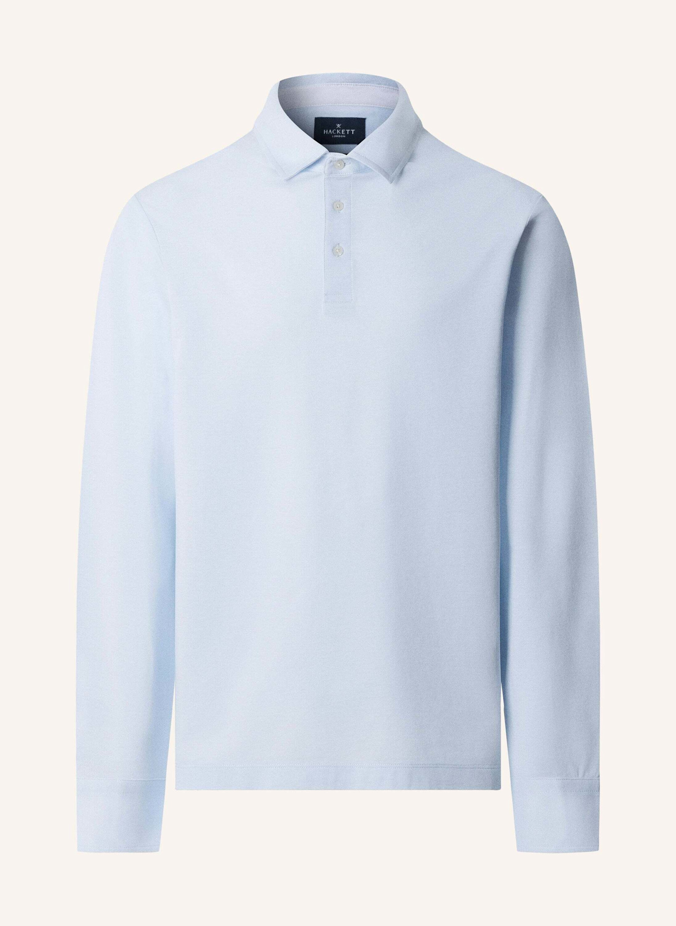 HACKETT LONDON Poloshirt OXFORD PIQUE POLO LS: HELLBLAU