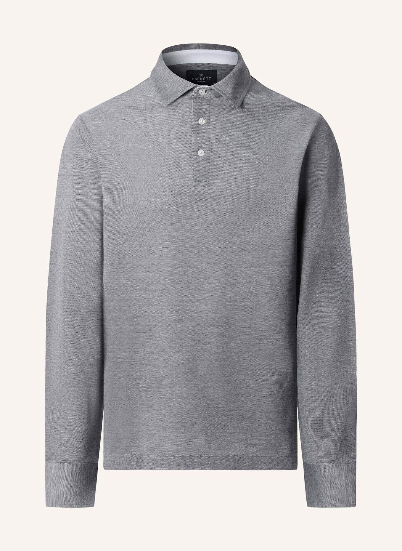 HACKETT LONDON Poloshirt OXFORD PIQUE POLO LS: BLAU
