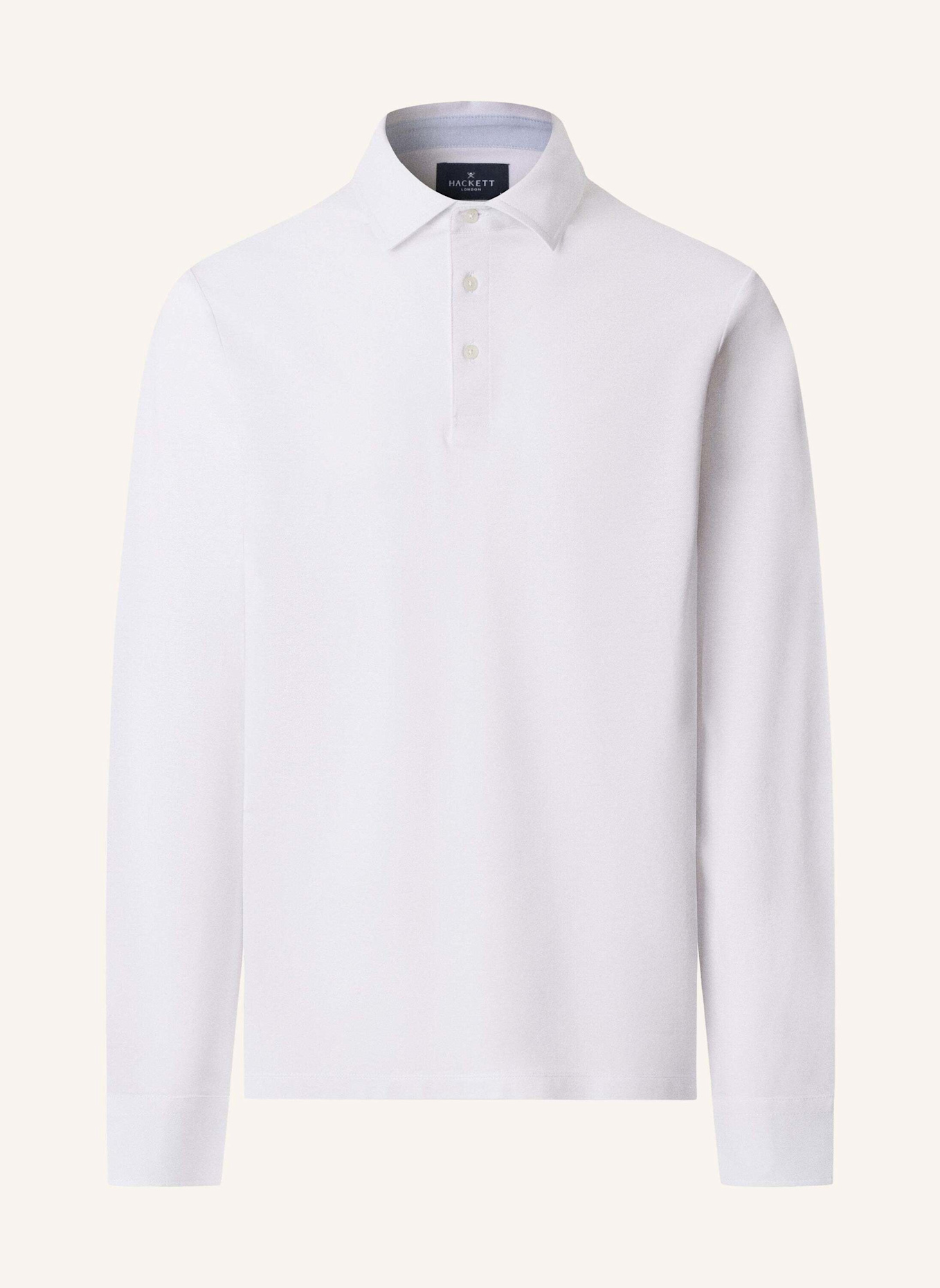HACKETT LONDON Poloshirt OXFORD PIQUE POLO LS: WEISS