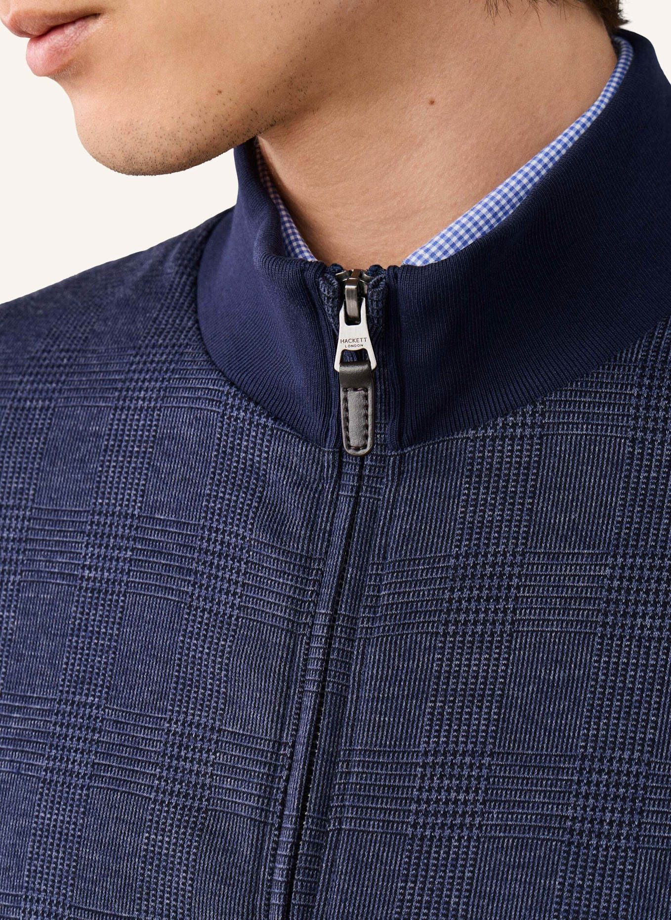 HACKETT LONDON Sweatshirt POW HYBRID FZ: BLAU