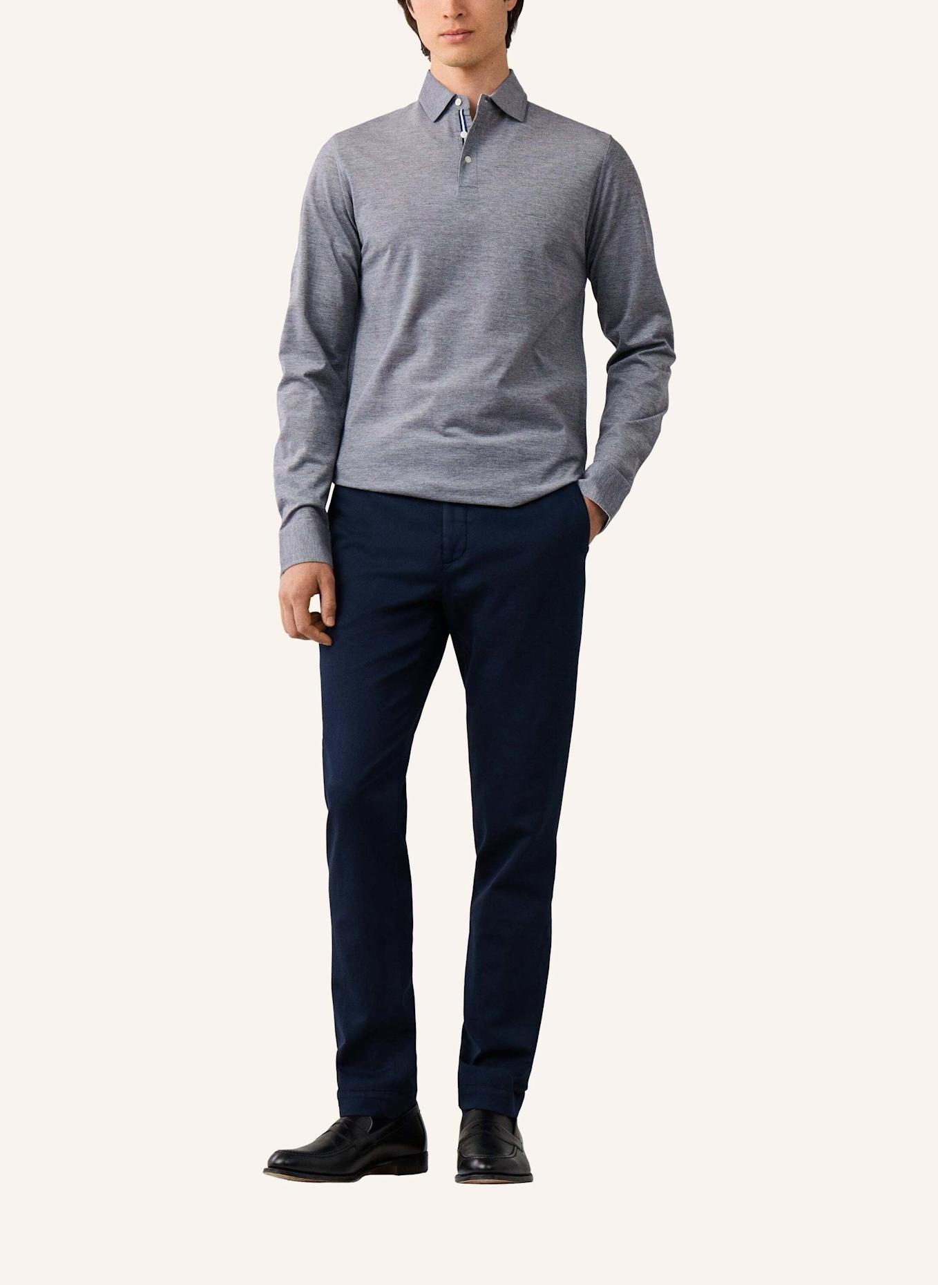 HACKETT LONDON Poloshirt OXFORD PIQUE POLO LS: BLAU