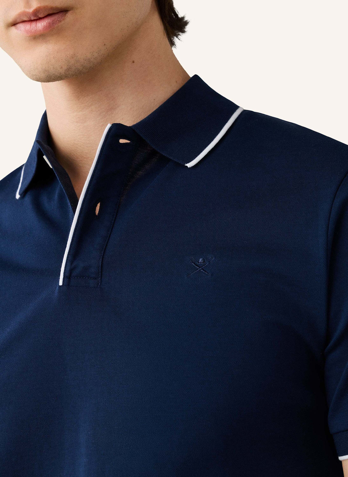 HACKETT LONDON Poloshirt MERC PIQUE TIP POLO: BLAU