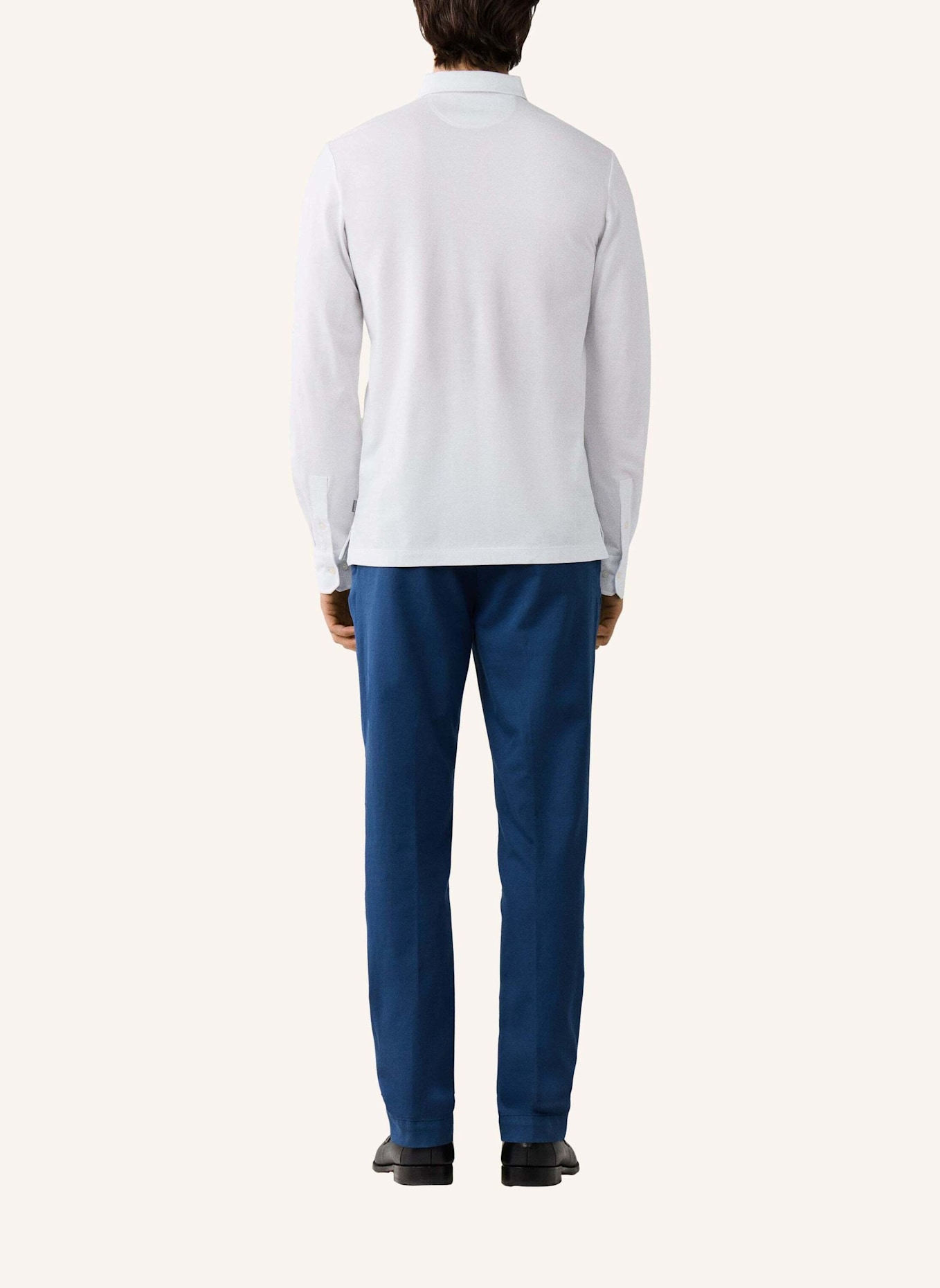 HACKETT LONDON Poloshirt OXFORD PIQUE POLO LS: WEISS