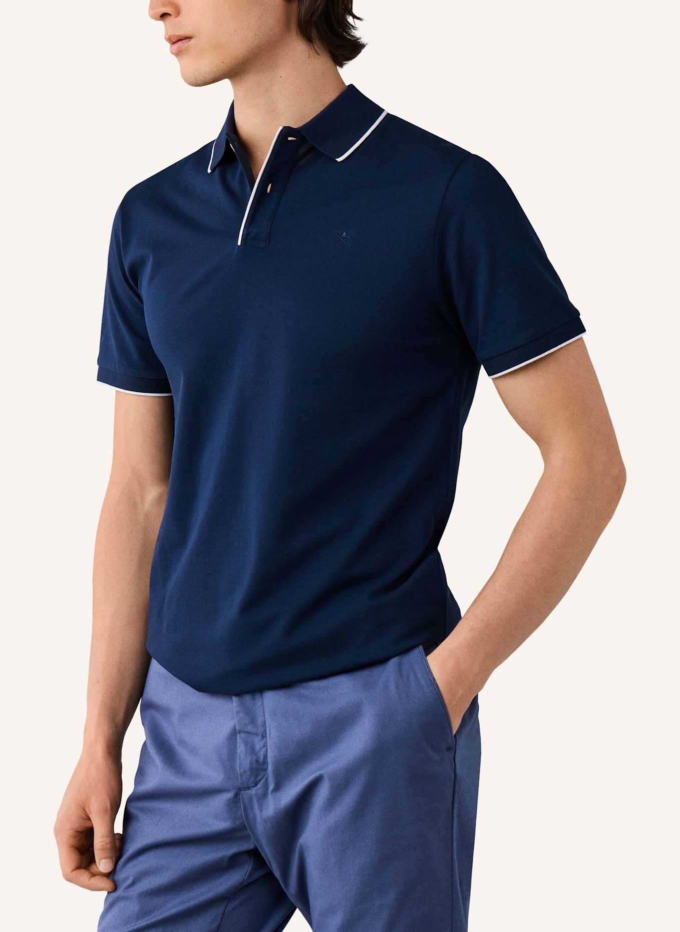 HACKETT LONDON Poloshirt MERC PIQUE TIP POLO: BLAU