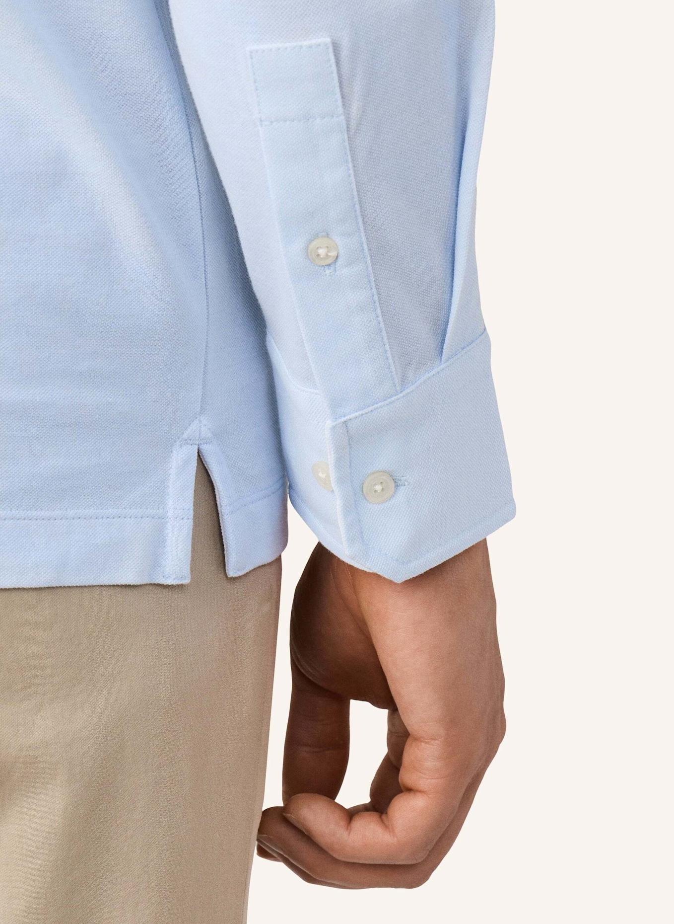 HACKETT LONDON Poloshirt OXFORD PIQUE POLO LS: HELLBLAU