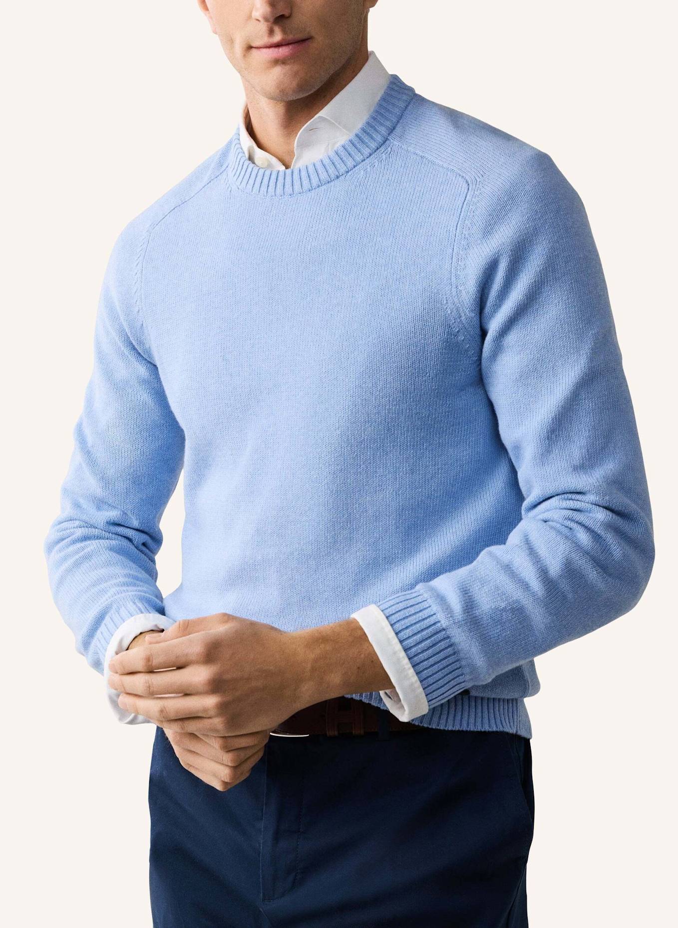 HACKETT LONDON Pullover SADDLE CREW: BLAU