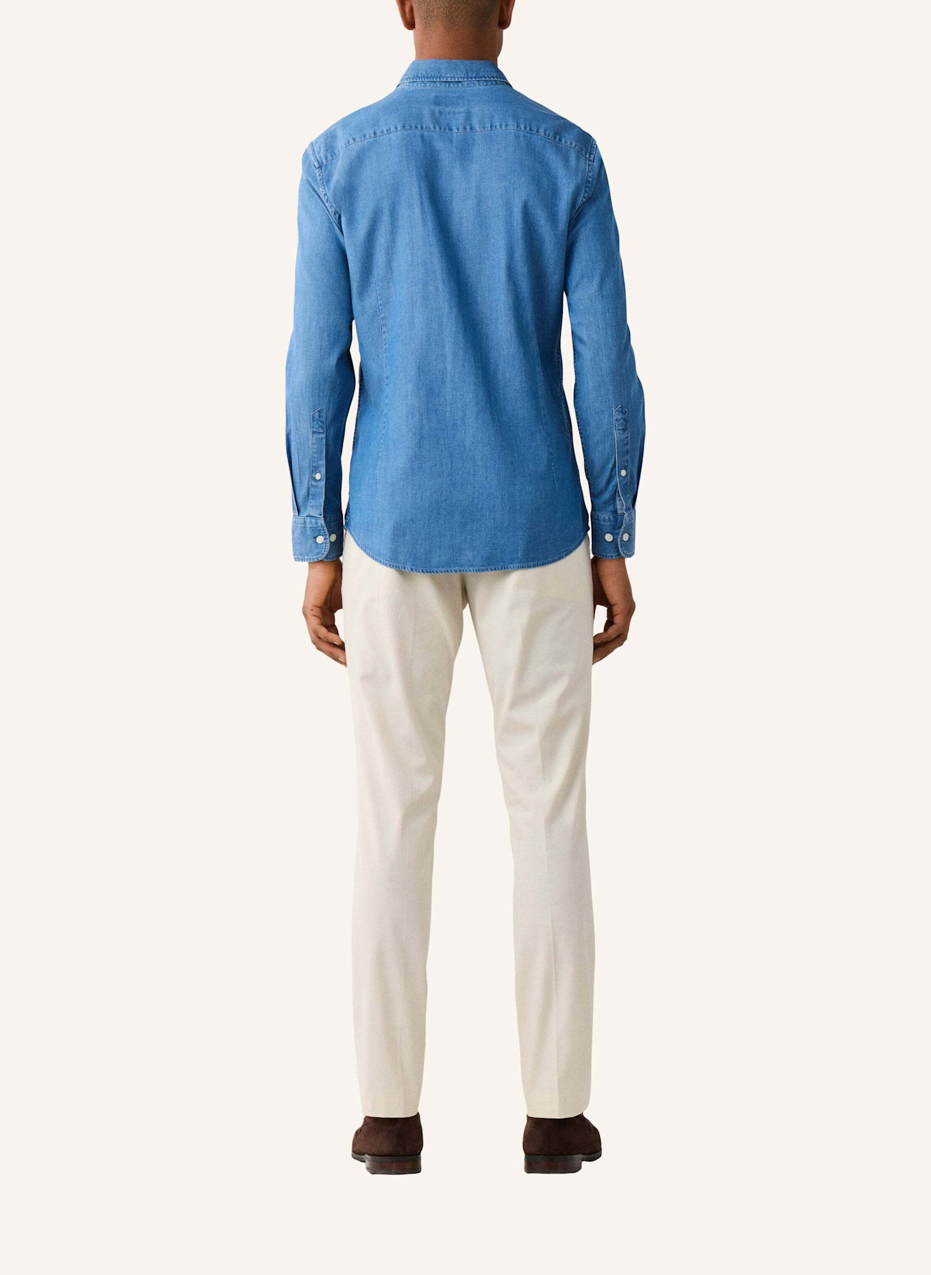 HACKETT LONDON Freizeithemd LIGHT DENIM SHIRT: DUNKELBLAU