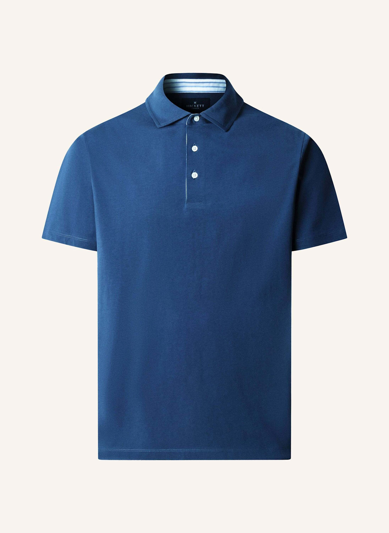 HACKETT LONDON Poloshirt JERSEY WOVEN TRIM: BLAU
