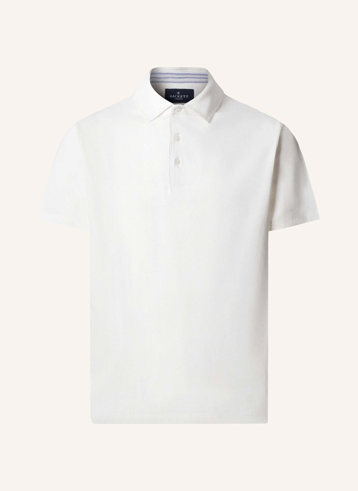 HACKETT LONDON Poloshirt JERSEY WOVEN TRIM: CREME