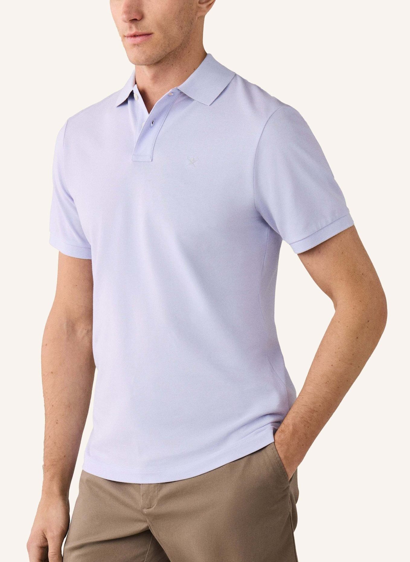 HACKETT LONDON Poloshirt SLIM FIT LOGO: LILA