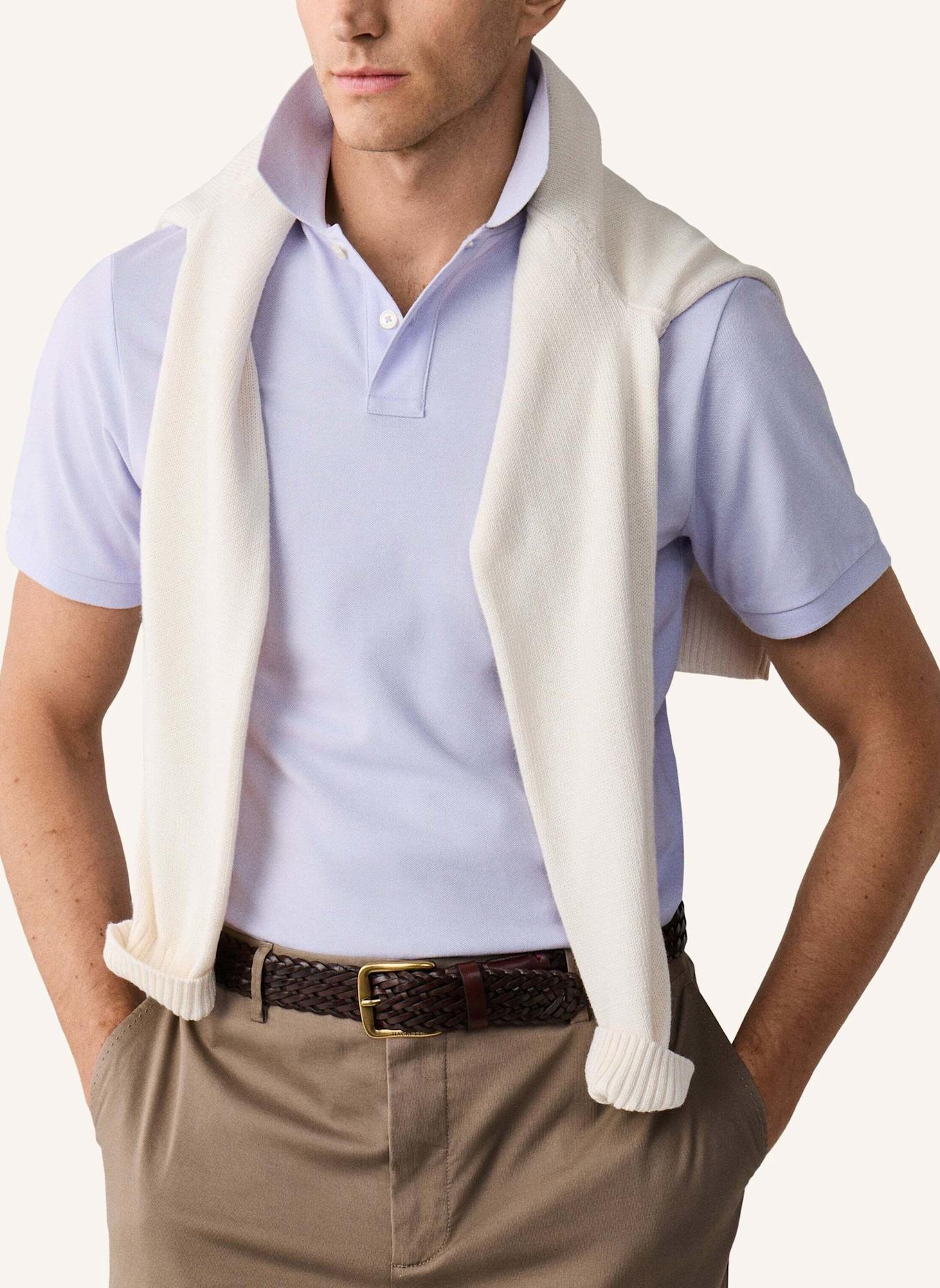 HACKETT LONDON Poloshirt SLIM FIT LOGO: LILA