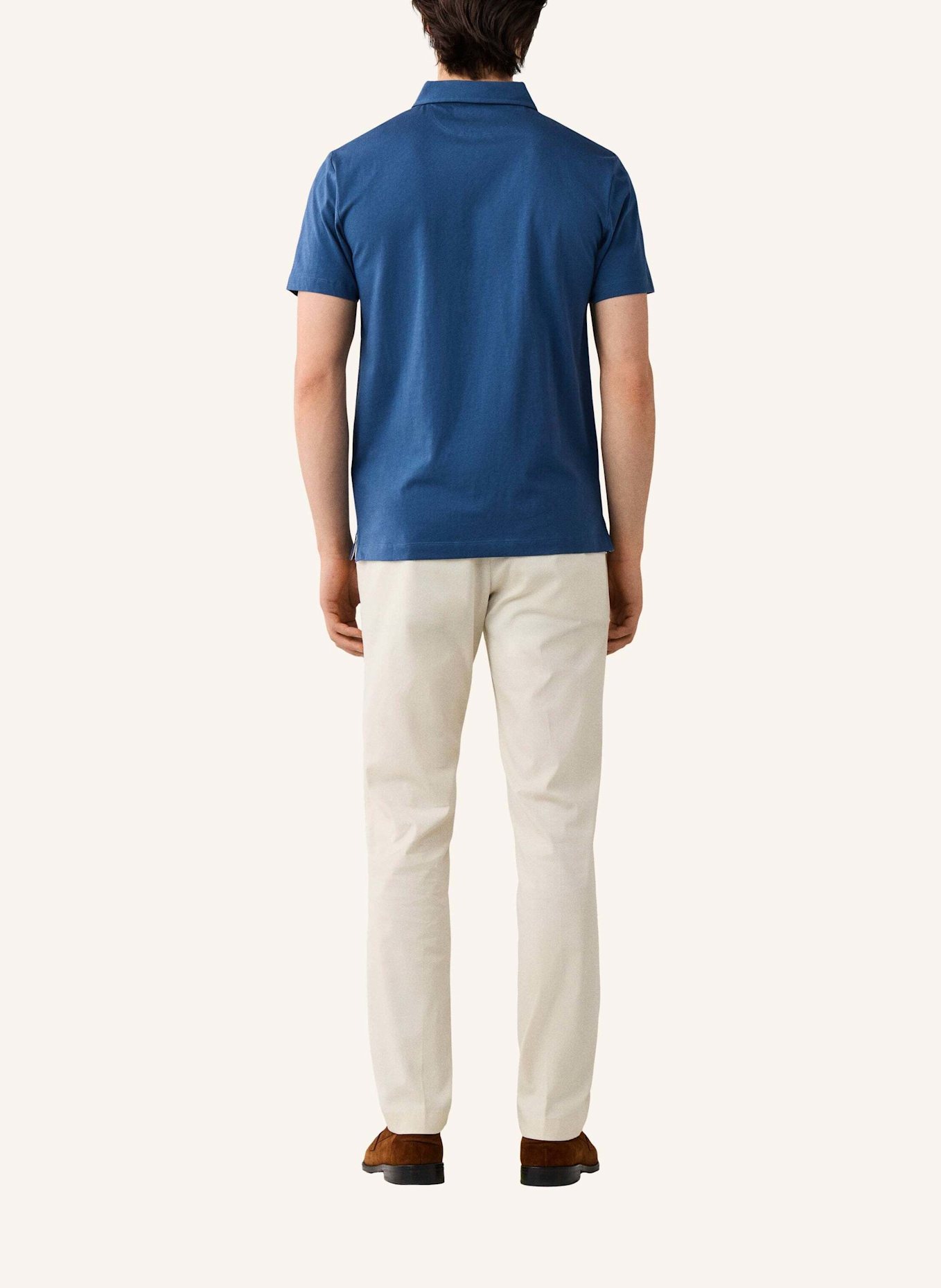 HACKETT LONDON Poloshirt JERSEY WOVEN TRIM: BLAU