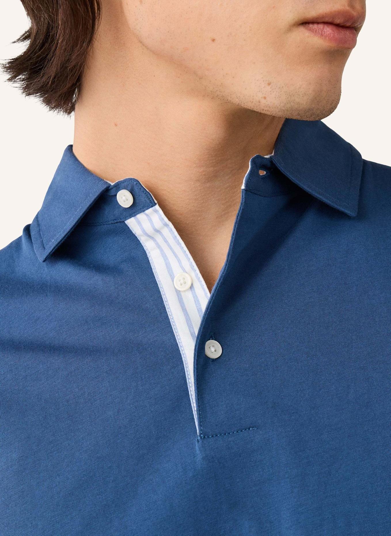 HACKETT LONDON Poloshirt JERSEY WOVEN TRIM: BLAU