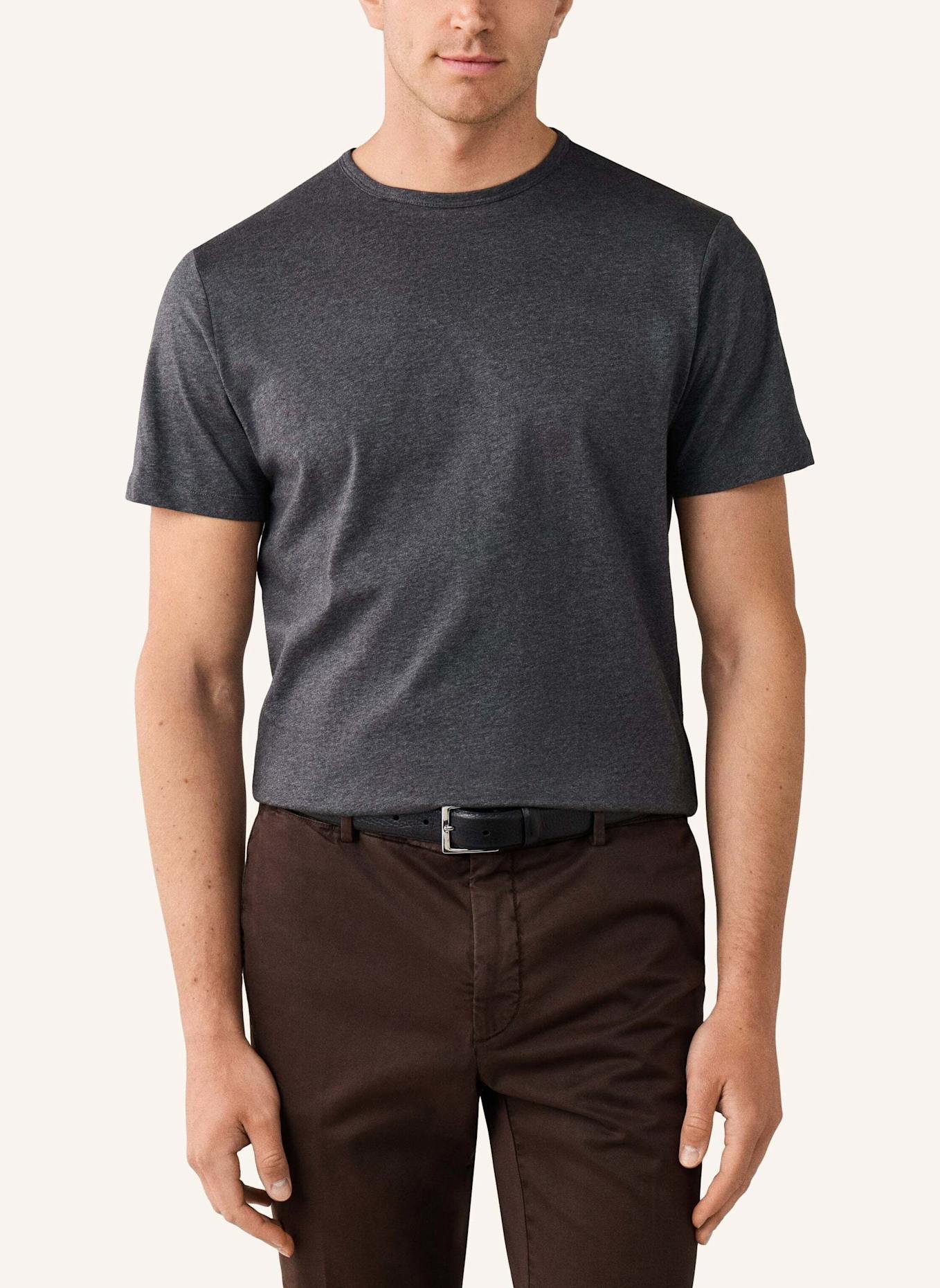HACKETT LONDON T-Shirt PIMA COTTON TEE: DUNKELGRAU