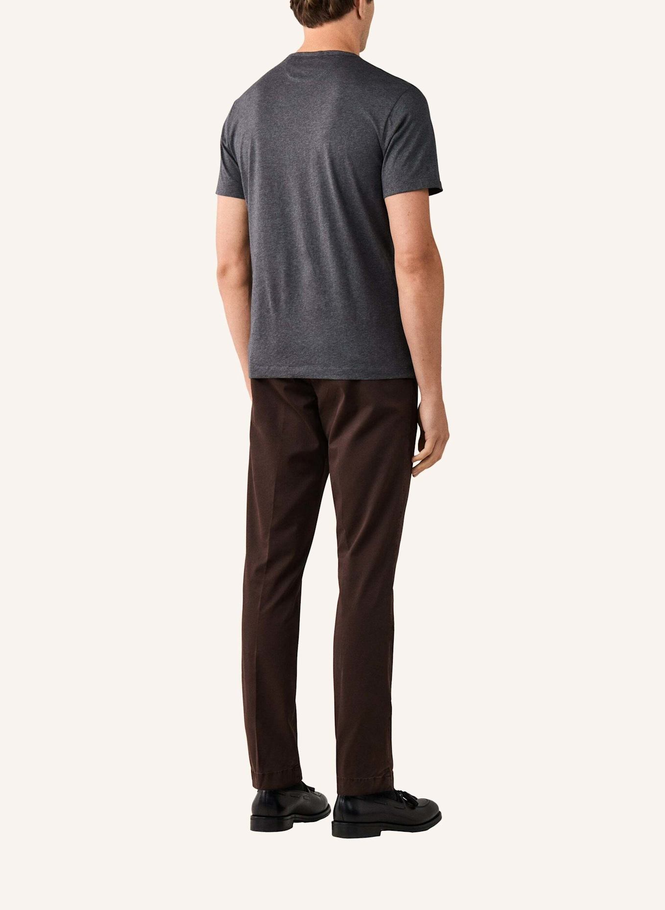 HACKETT LONDON T-Shirt PIMA COTTON TEE: DUNKELGRAU