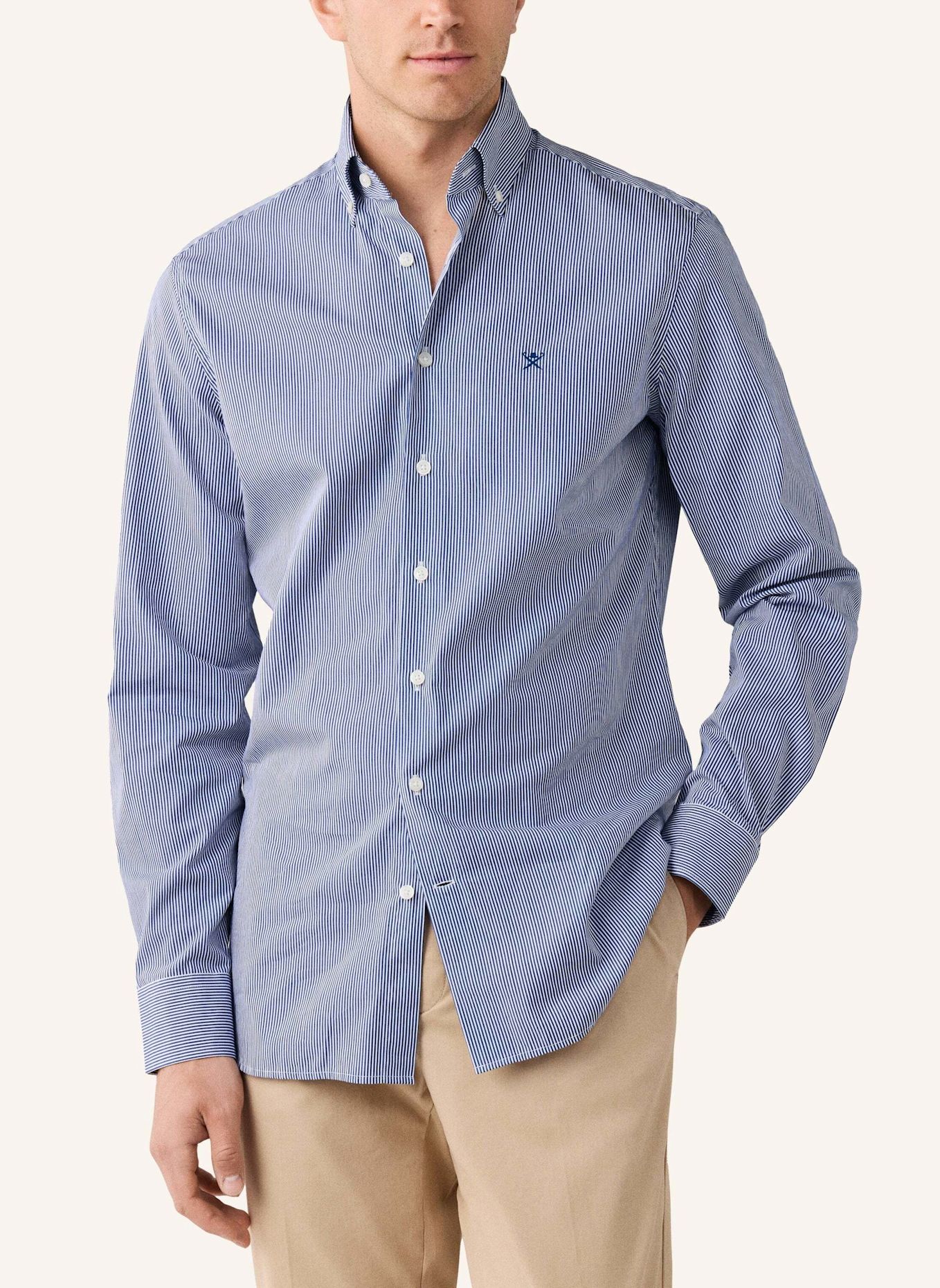 HACKETT LONDON Freizeithemd CITY DECK STRIPE: BLAU