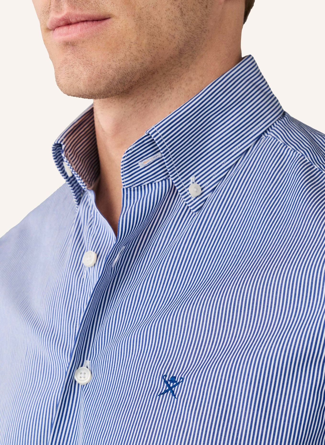 HACKETT LONDON Freizeithemd CITY DECK STRIPE: BLAU