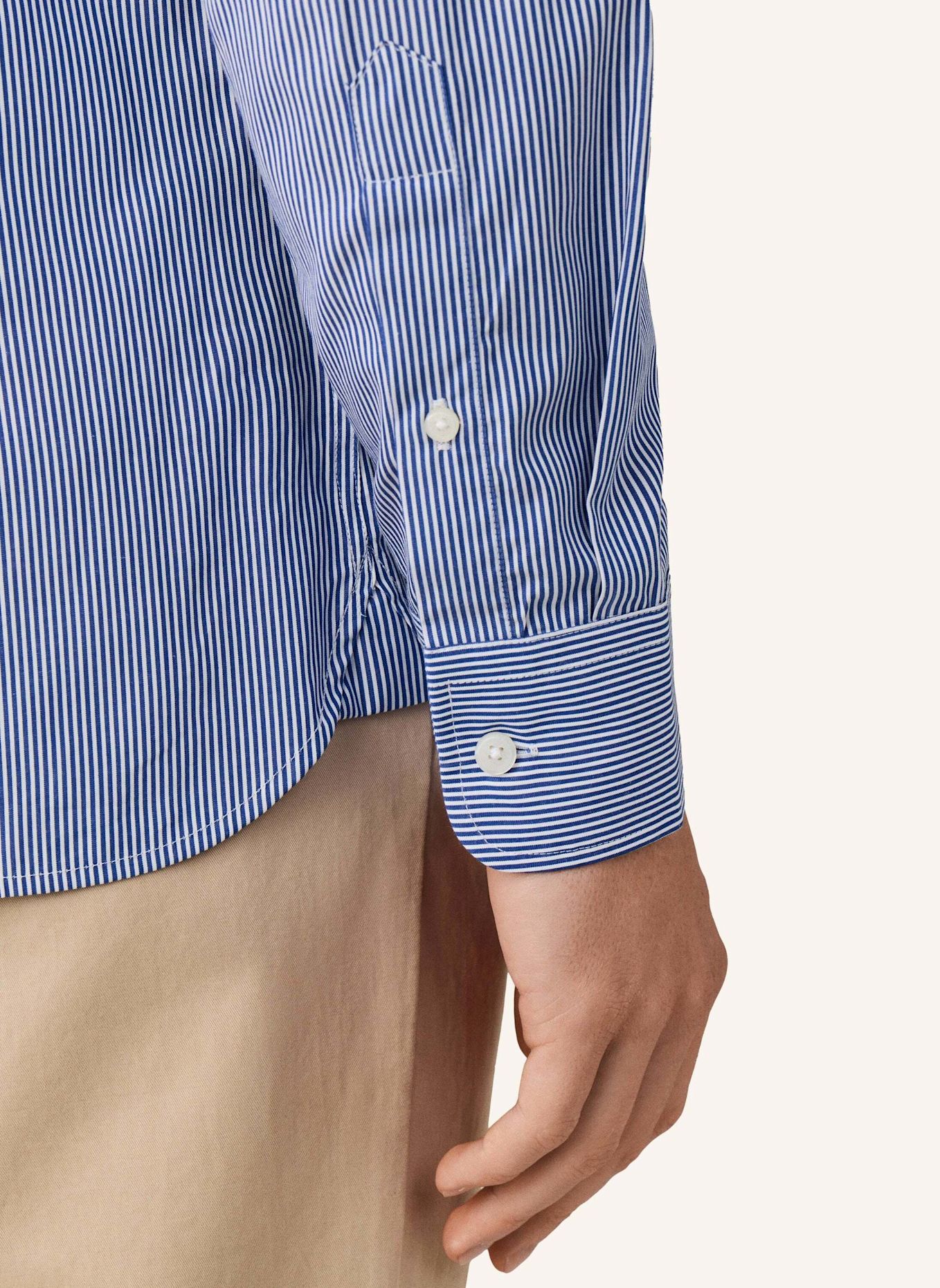 HACKETT LONDON Freizeithemd CITY DECK STRIPE: BLAU