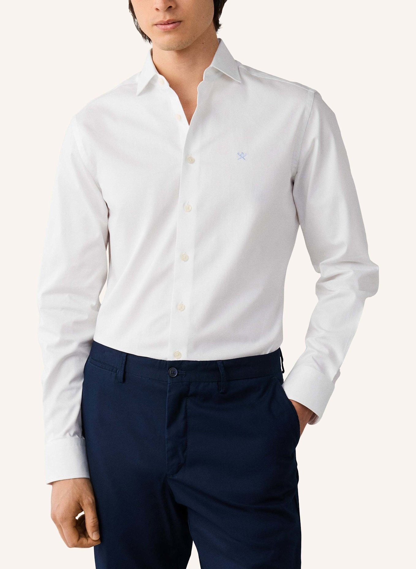 HACKETT LONDON Freizeithemd ESS TEXTURE: WEISS
