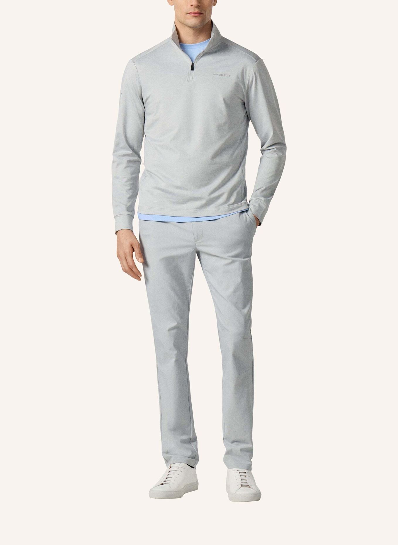 HACKETT LONDON Poloshirt HS STRIKE QTR ZIP: GRAU