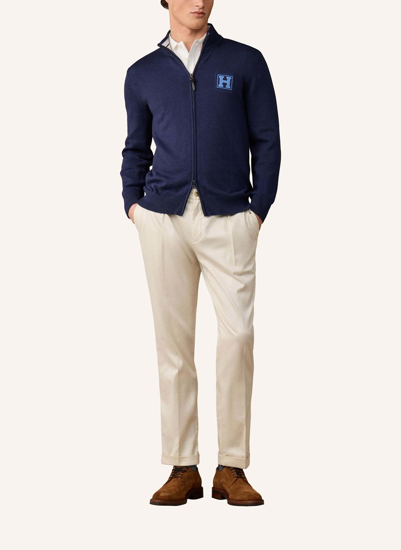 HACKETT LONDON Pullover HERITAGE FZIP: BLAU