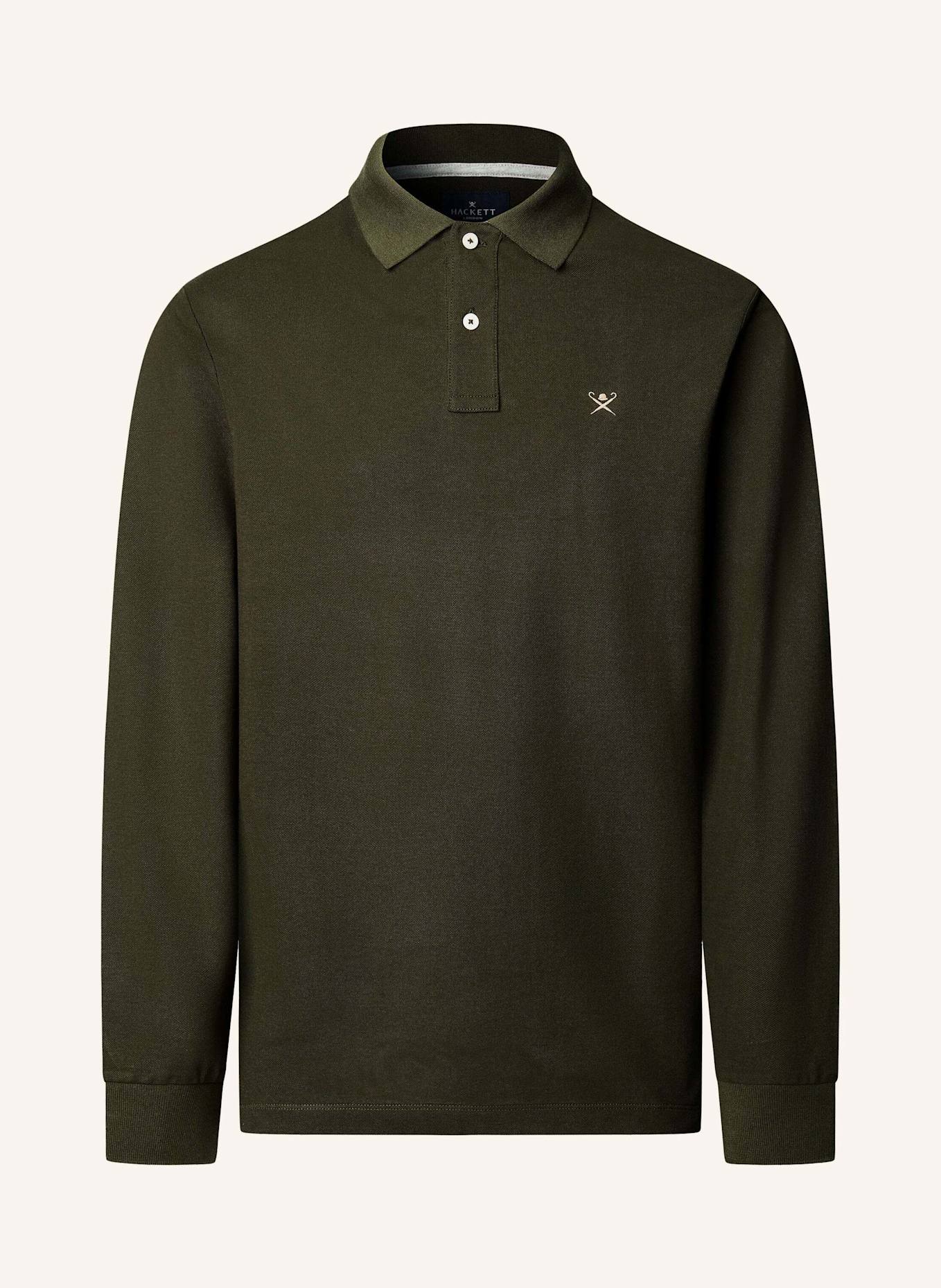 HACKETT LONDON Poloshirt SLIM FIT LOGO LS: GRÜN