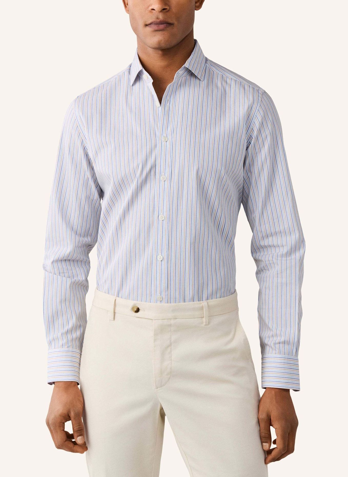 HACKETT LONDON Freizeithemd TRIO COLOR STRIPE: BLAU
