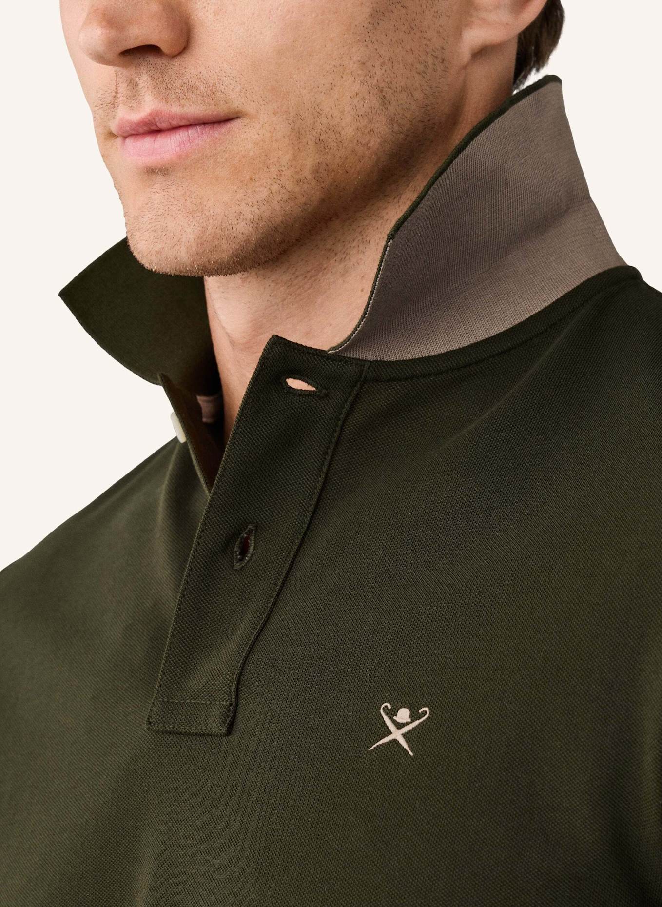 HACKETT LONDON Poloshirt SLIM FIT LOGO LS: GRÜN