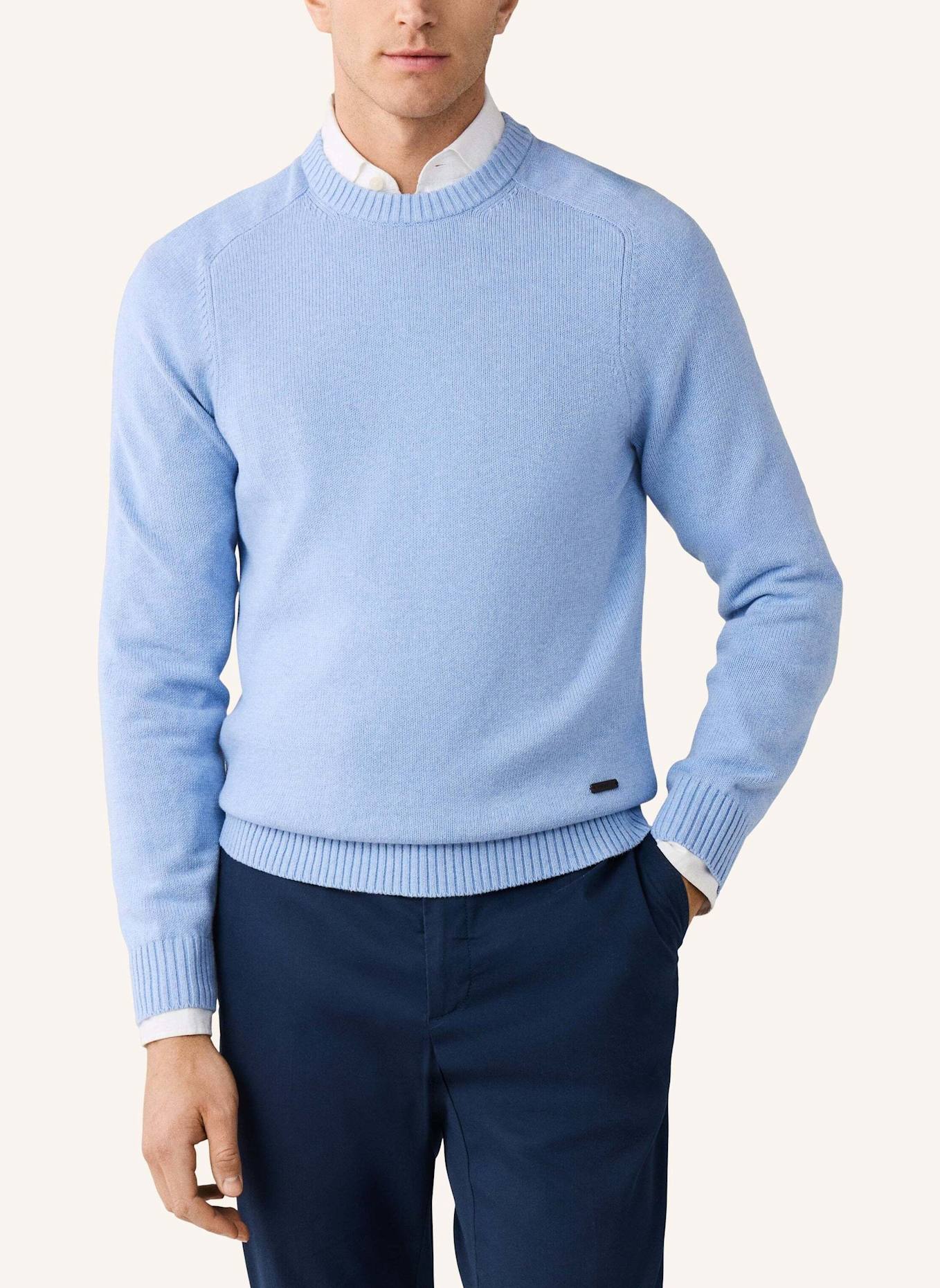 HACKETT LONDON Pullover SADDLE CREW: BLAU