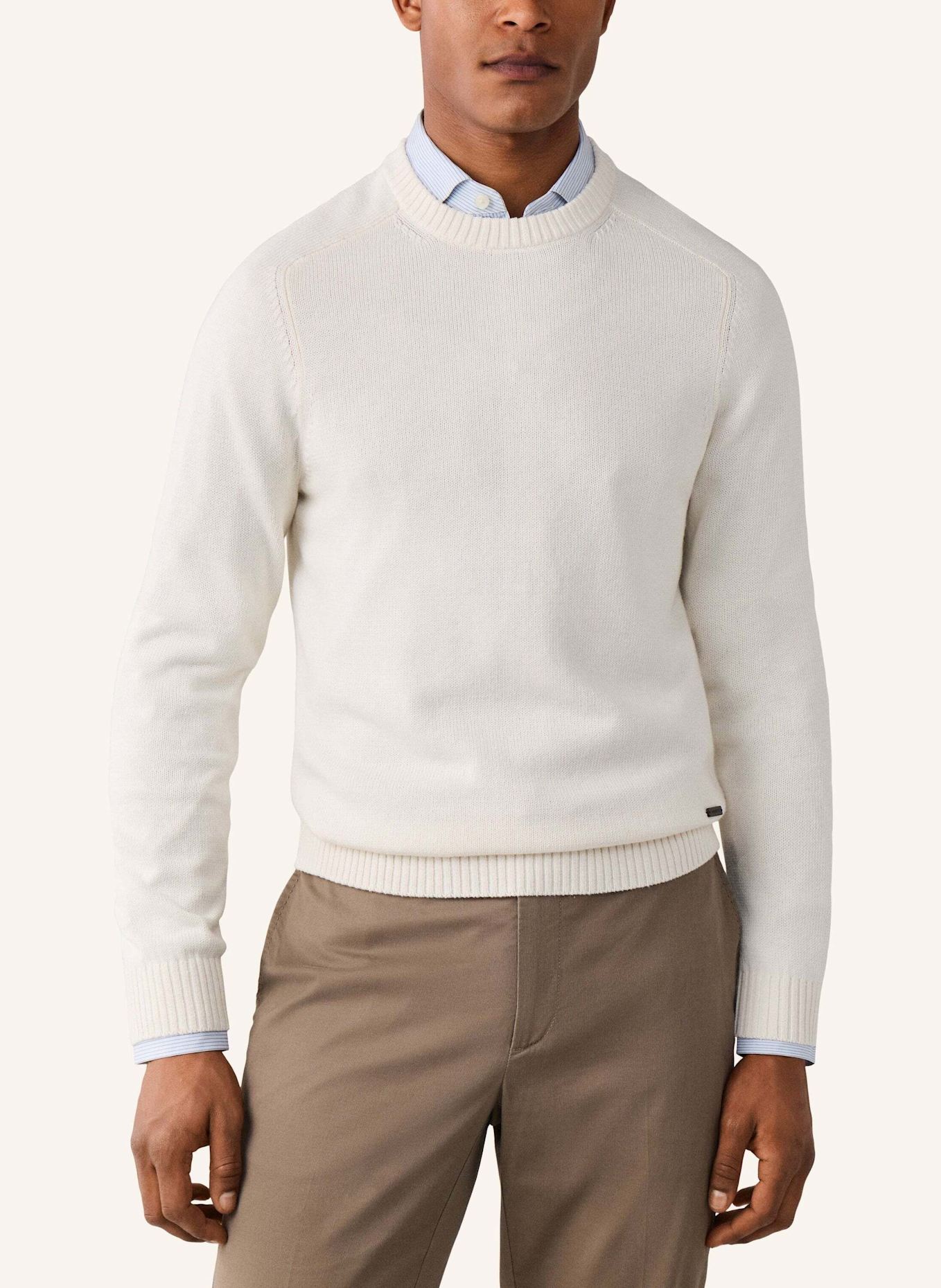 HACKETT LONDON Pullover SADDLE CREW: CREME