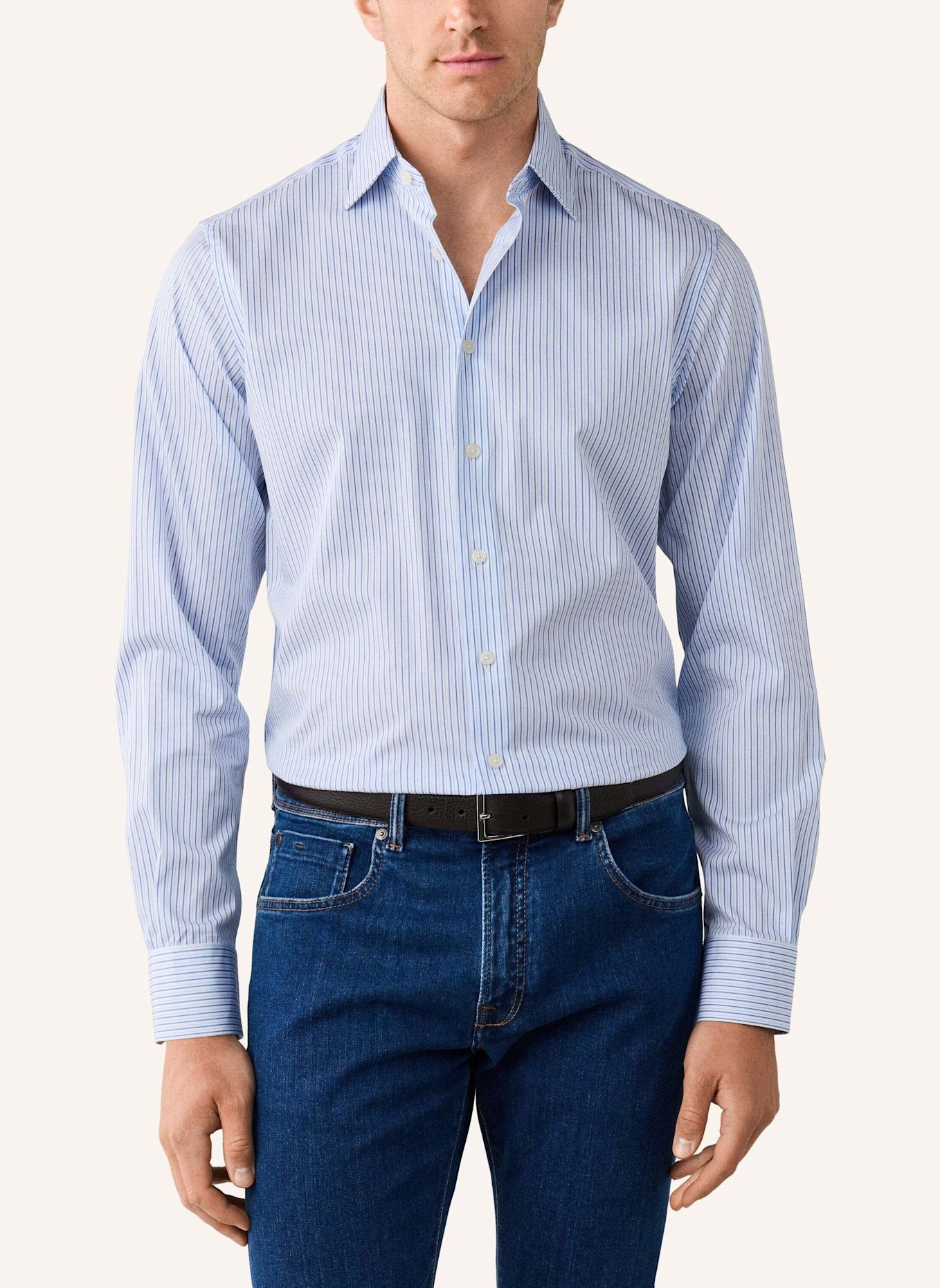 HACKETT LONDON Freizeithemd INTERLINE STR BLAZER: HELLBLAU