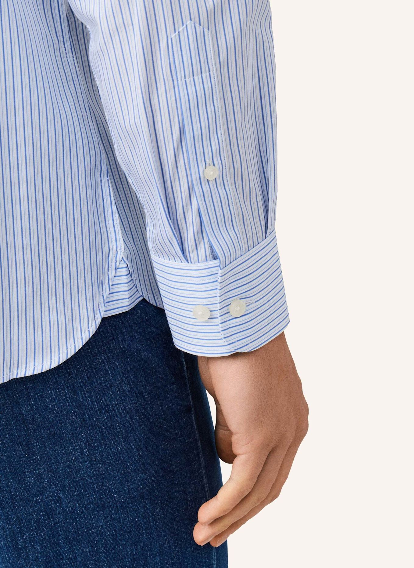 HACKETT LONDON Freizeithemd INTERLINE STR BLAZER: HELLBLAU